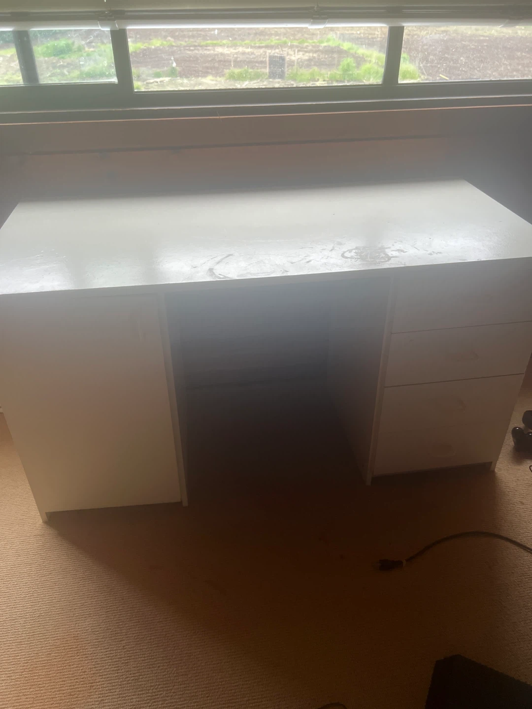 White Desk with Drawers - photo 2
