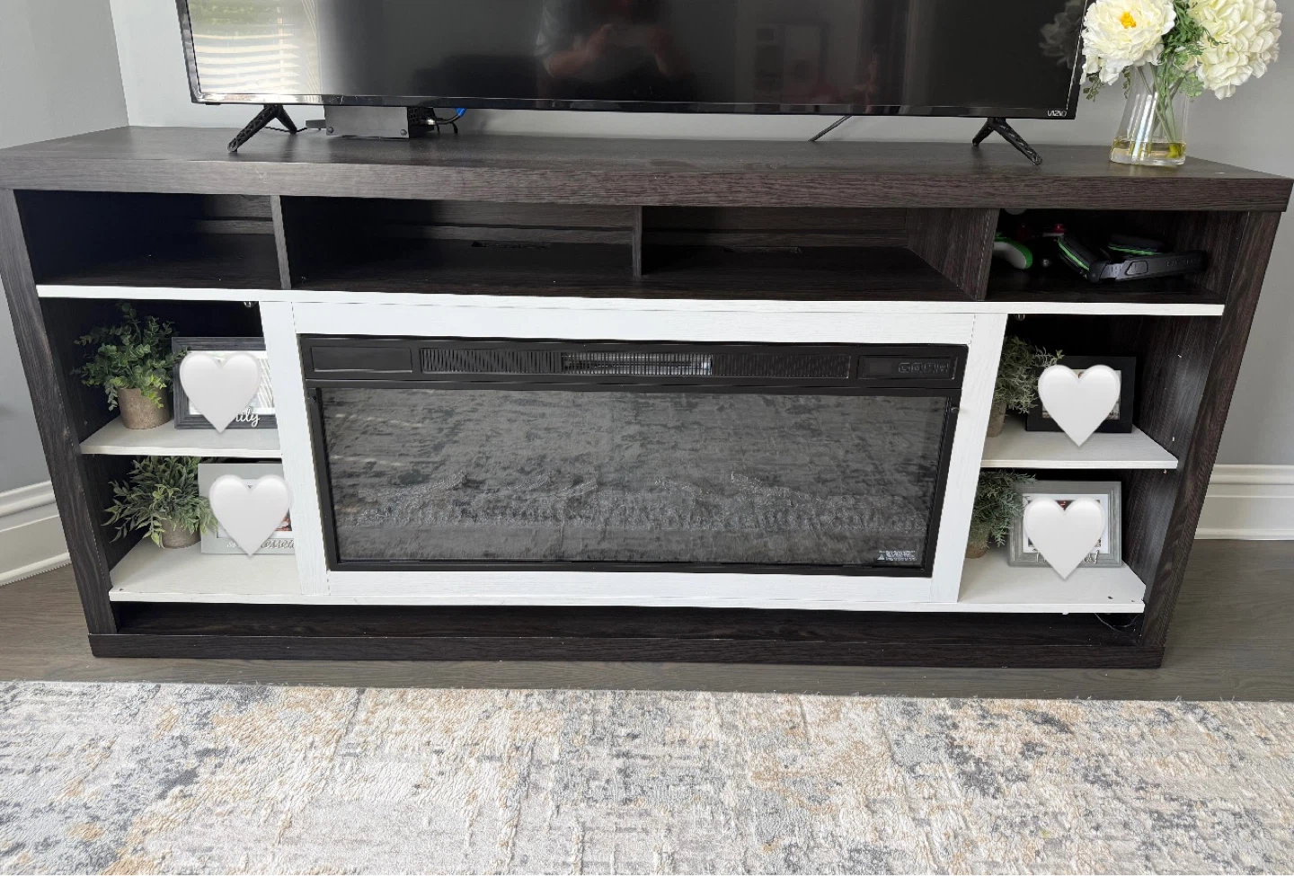 TV Stand with Electric Fireplace
