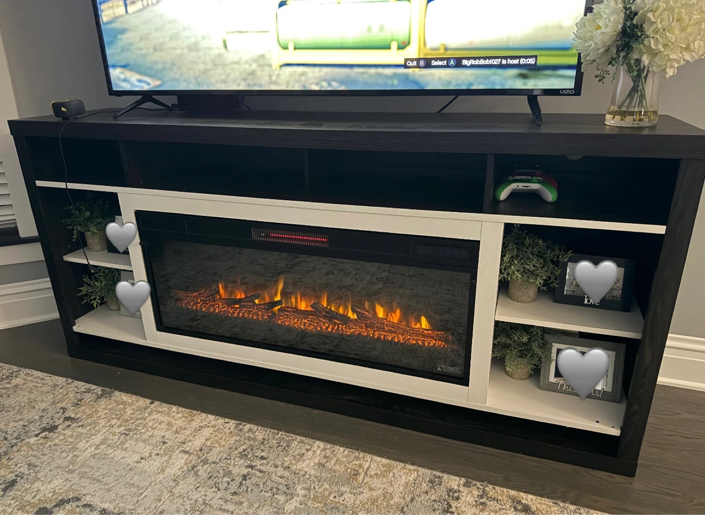 TV Stand with Electric Fireplace - photo 2