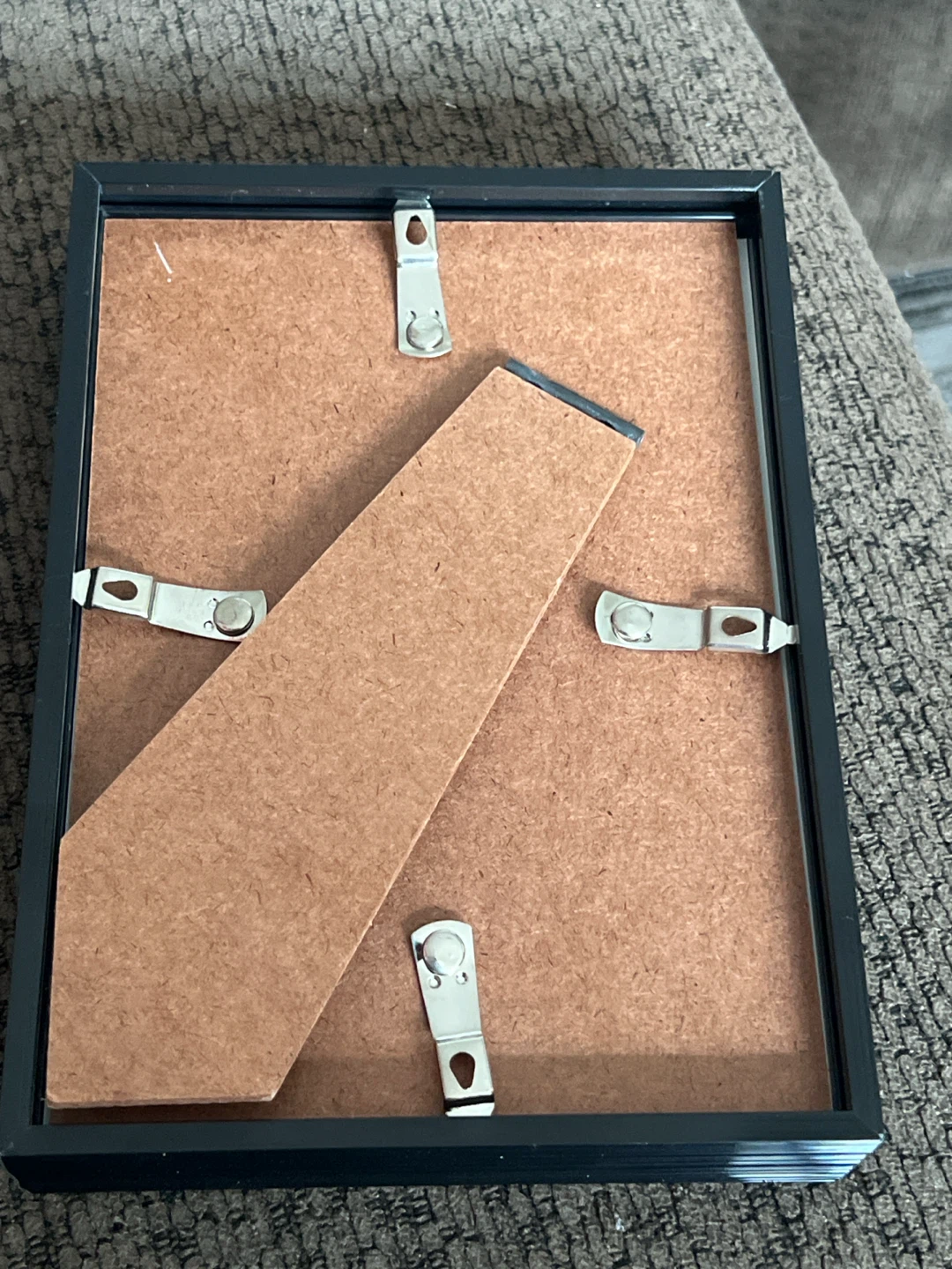 Black 4x6 Shadow Box Picture Frame With White Mat Glass Front - photo 2