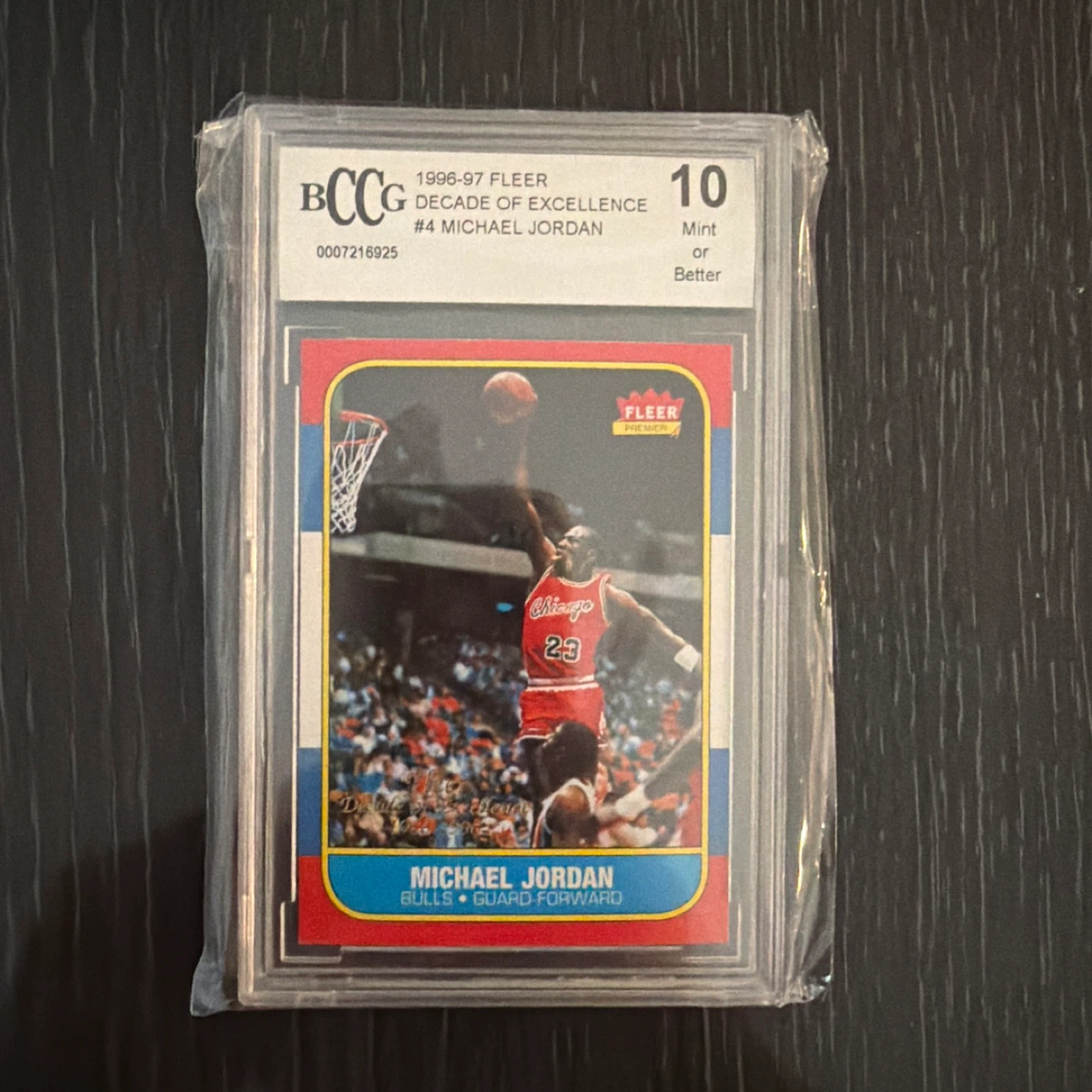 1996-97 Fleer Michael Jordan Decade of Excellence Card #4 BCCG10