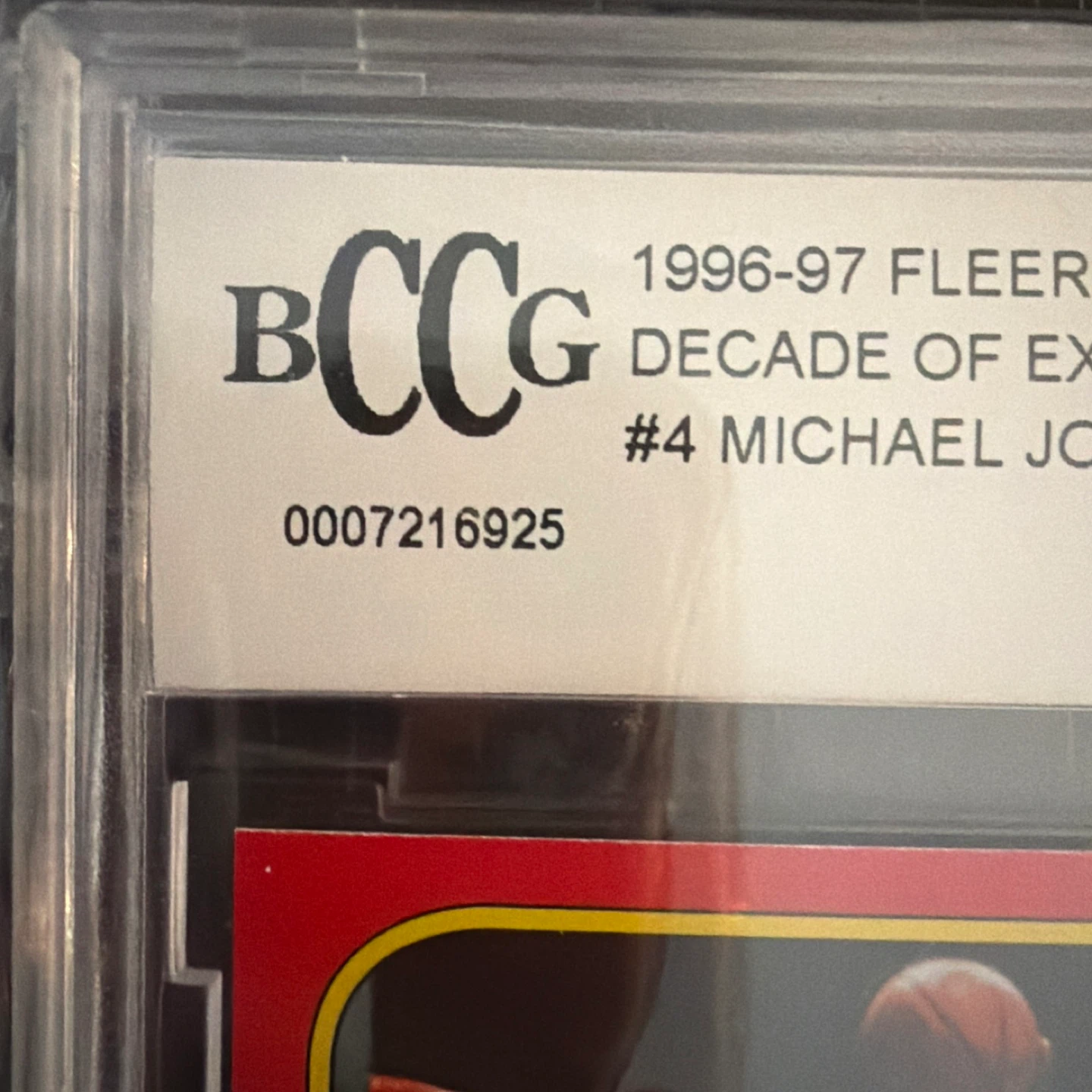 1996-97 Fleer Michael Jordan Decade of Excellence Card #4 BCCG10 - photo 3