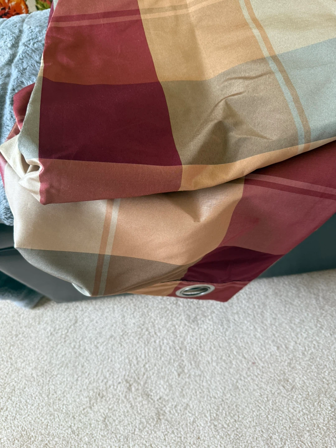 2 Plaid Curtain Panels