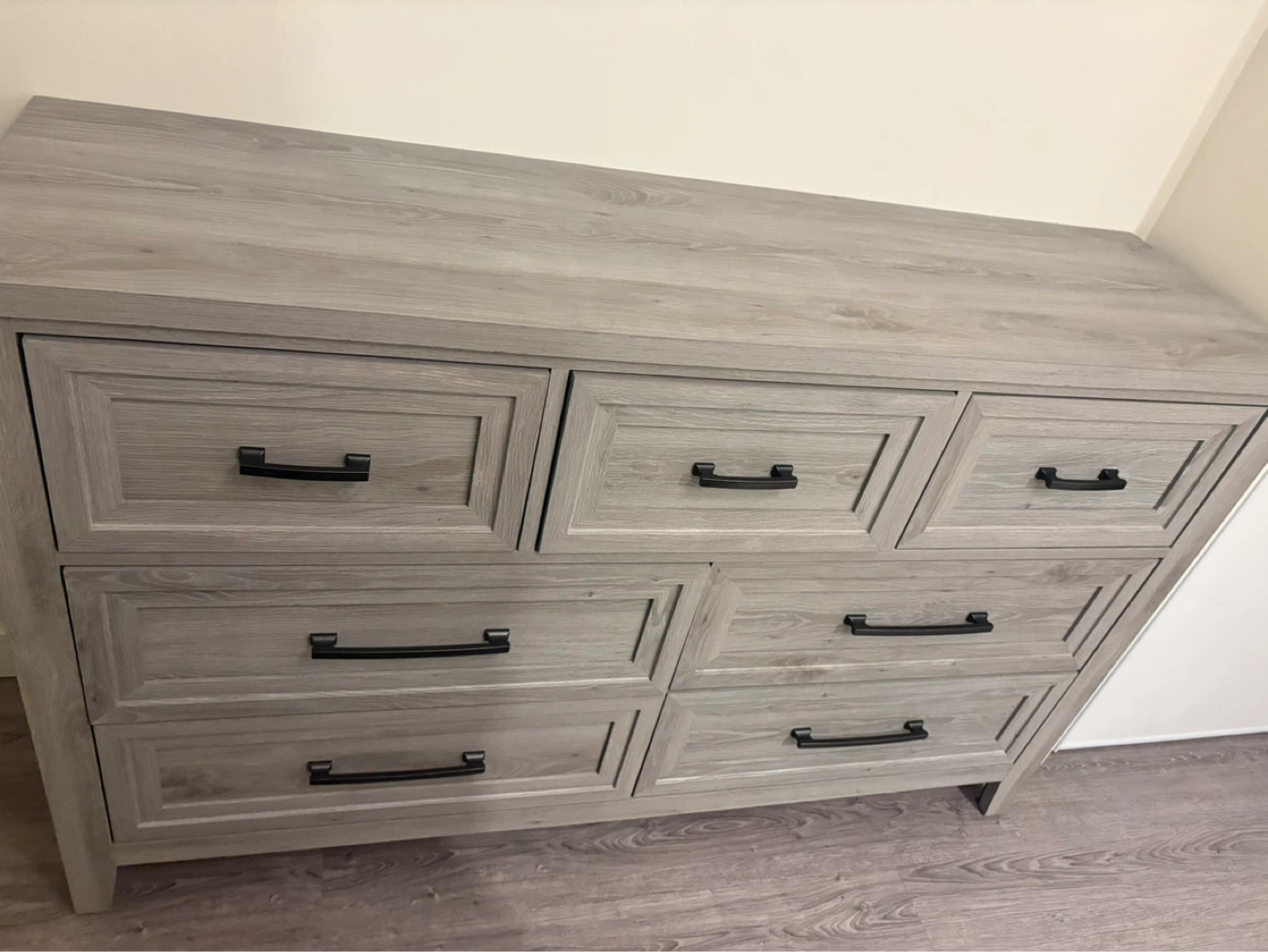 Grey Wood 7-Drawer Dresser - photo 2