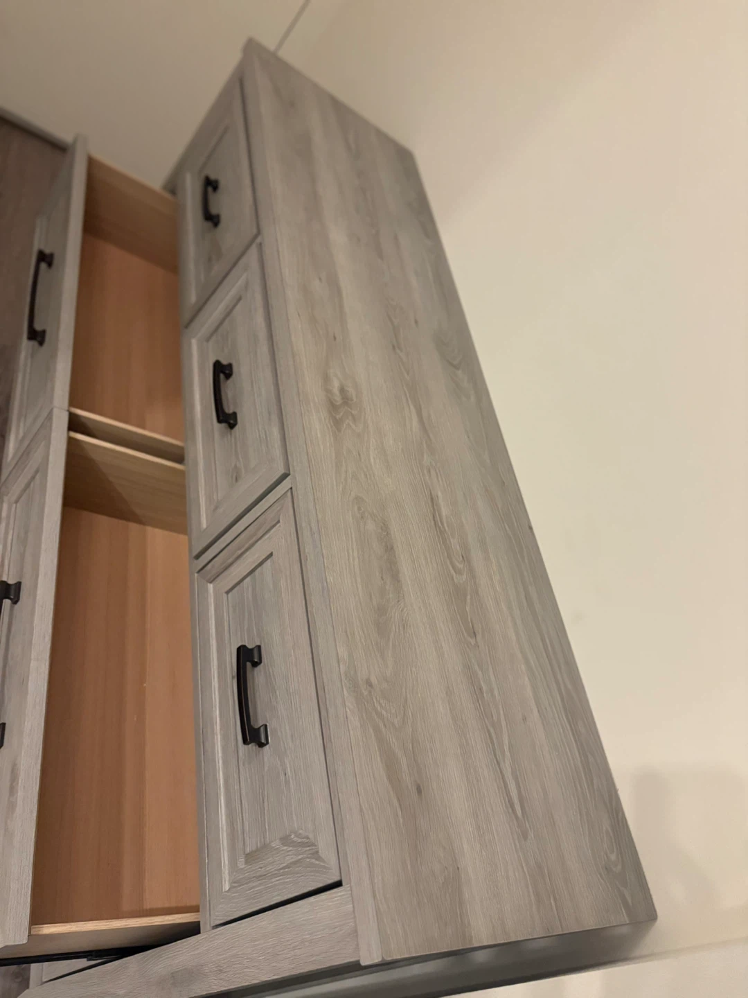 Grey Wood 7-Drawer Dresser - photo 4