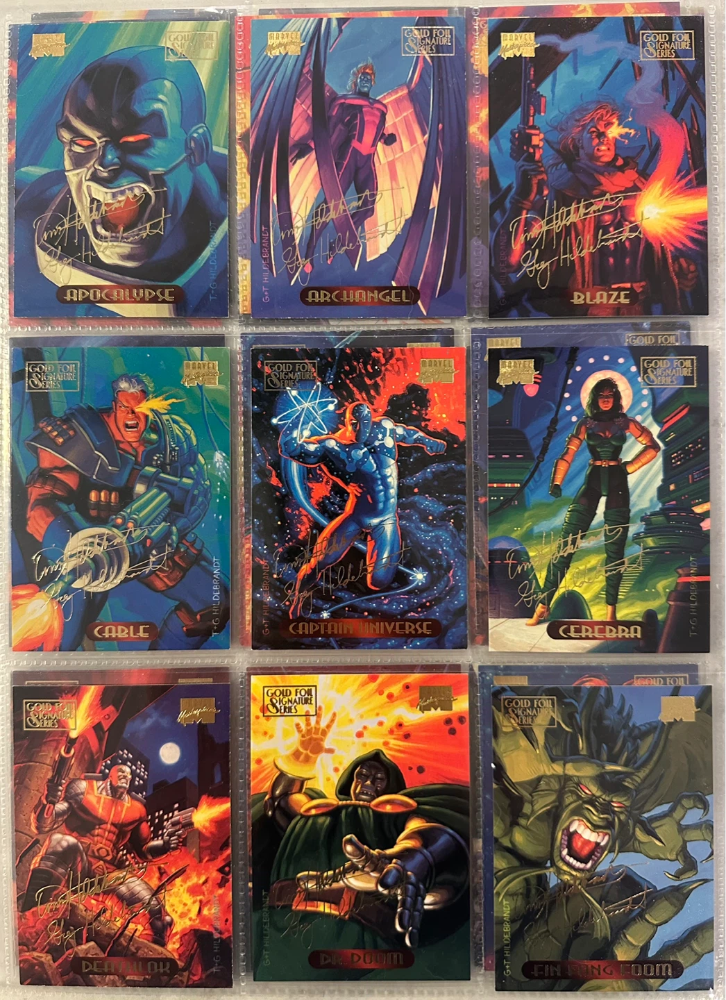 Marvel Gold Foil Signature Series Trading Cards