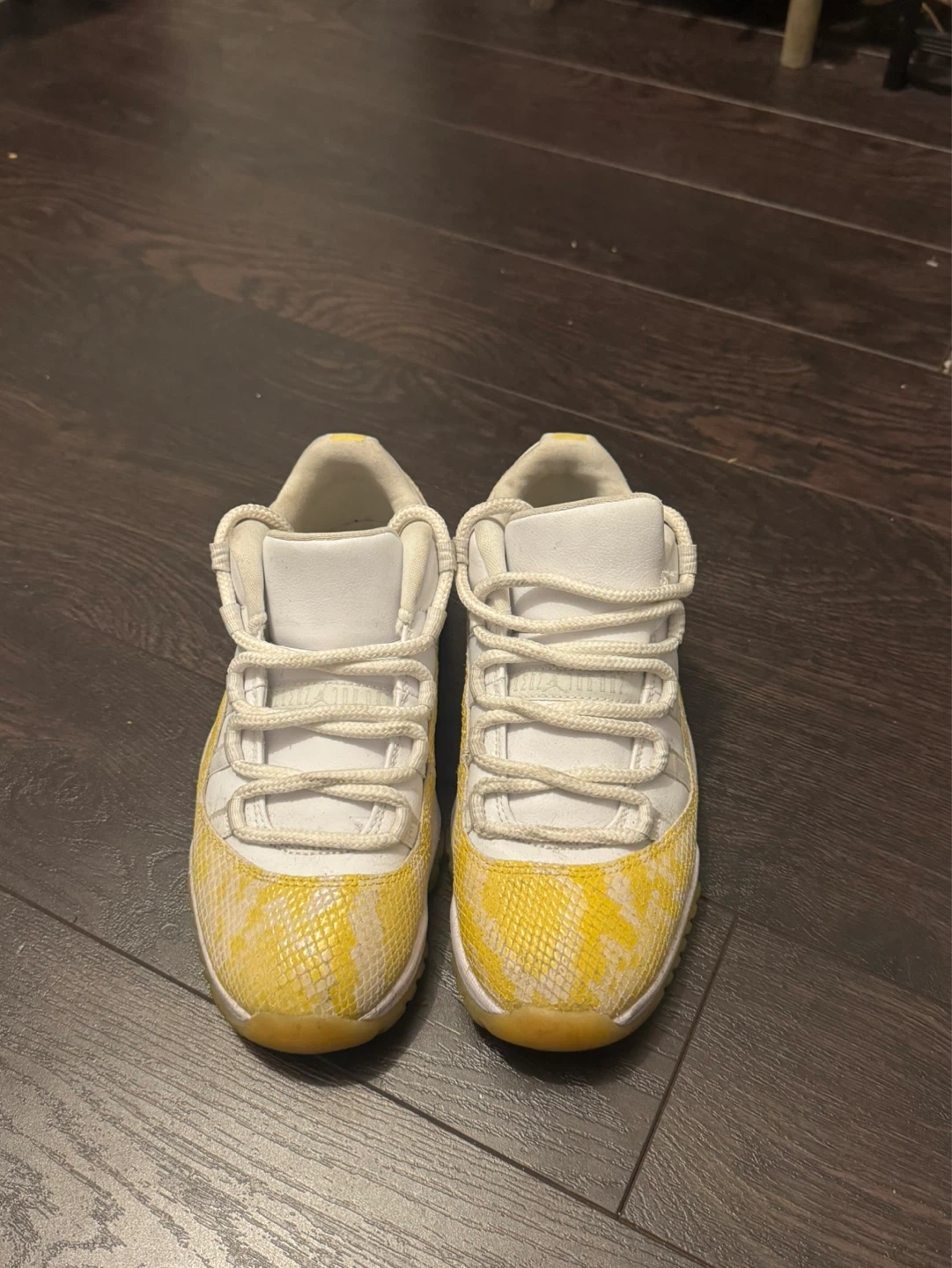 Jordan 11 Retro Low Yellow Snakeskin Sneakers
