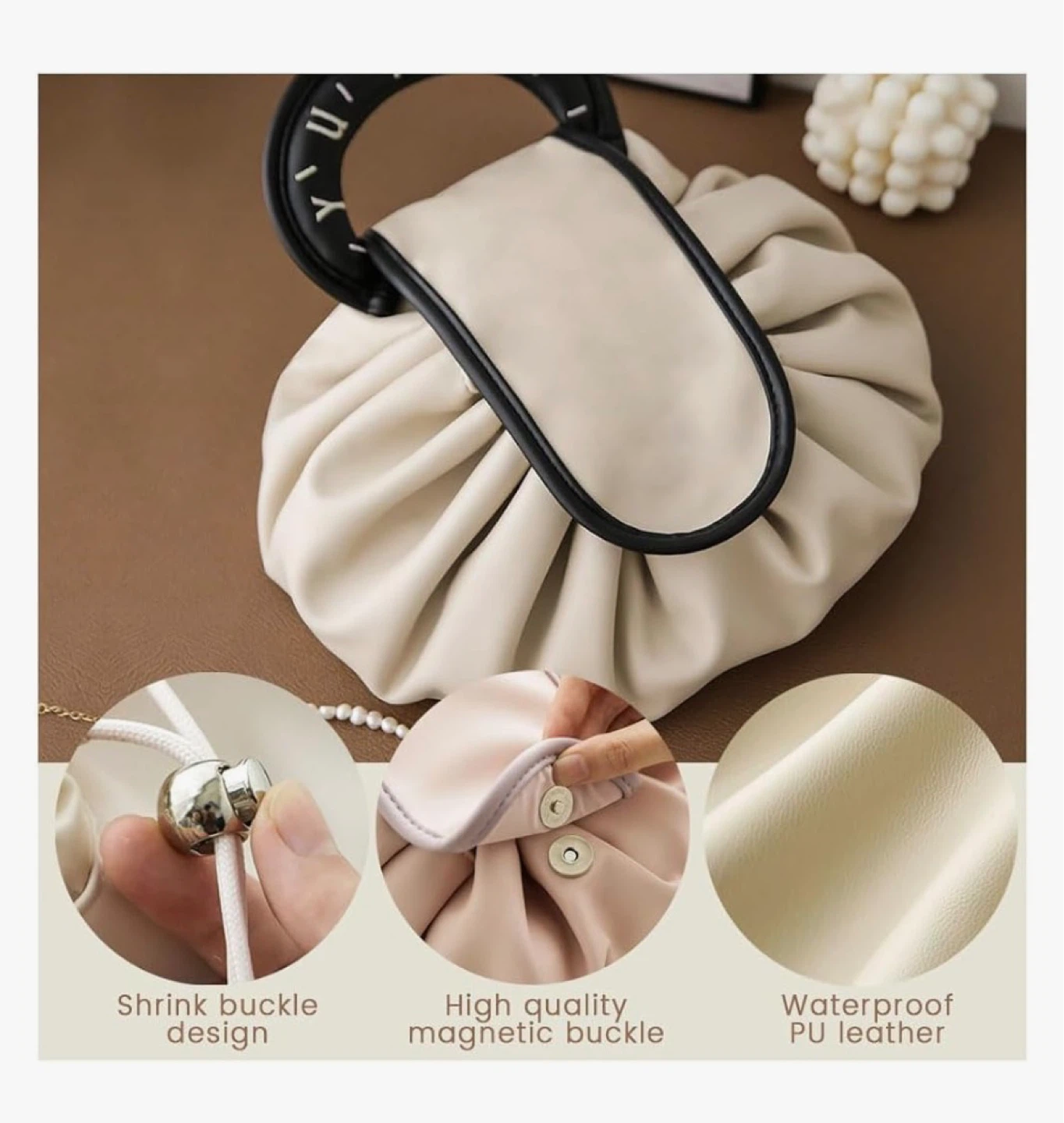 YUMMY Makeup Bag - Large Capacity Drawstring Travel Pouch - photo 4