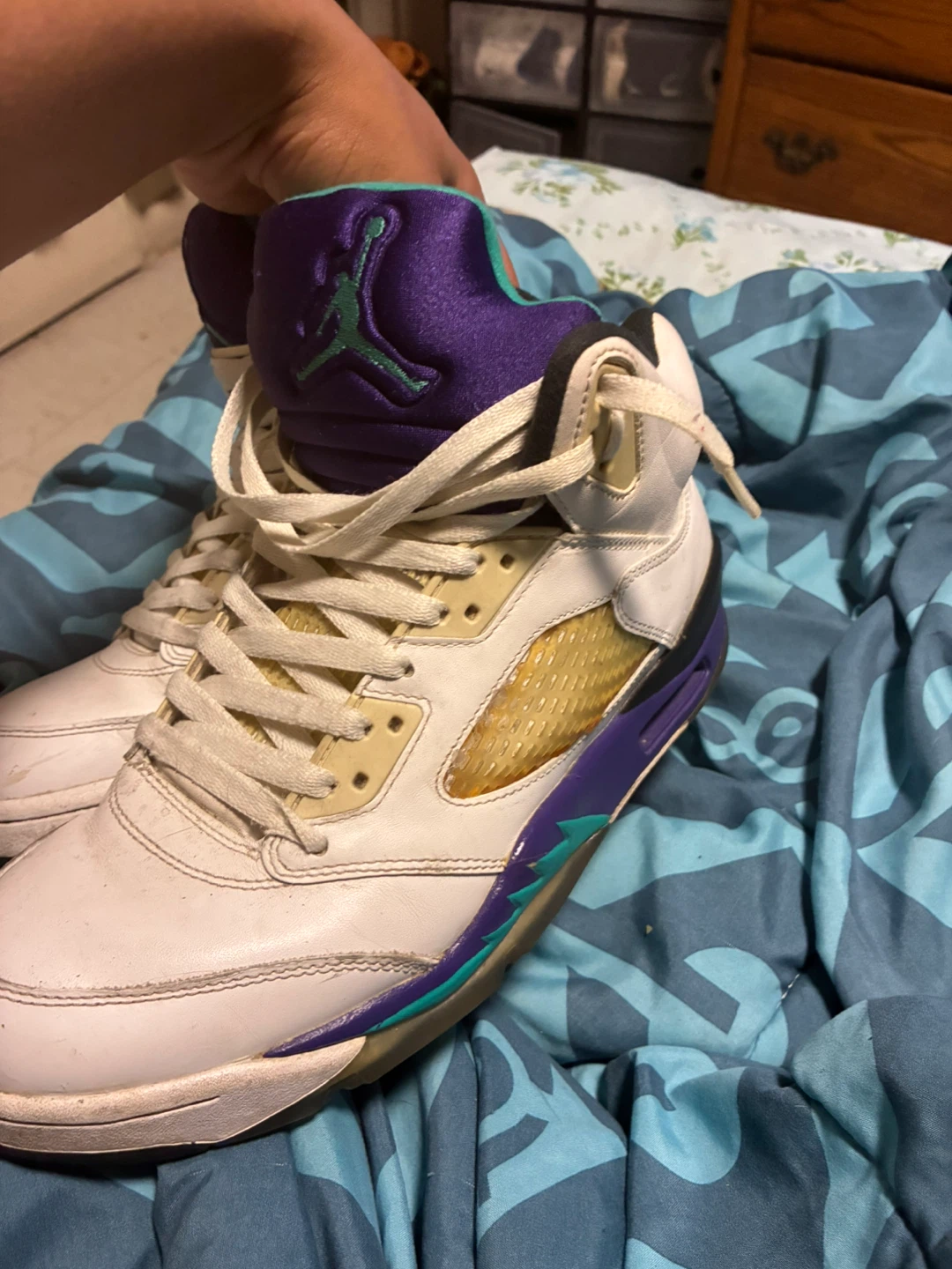 Air Jordan 5 "Grape" Sneakers - photo 3