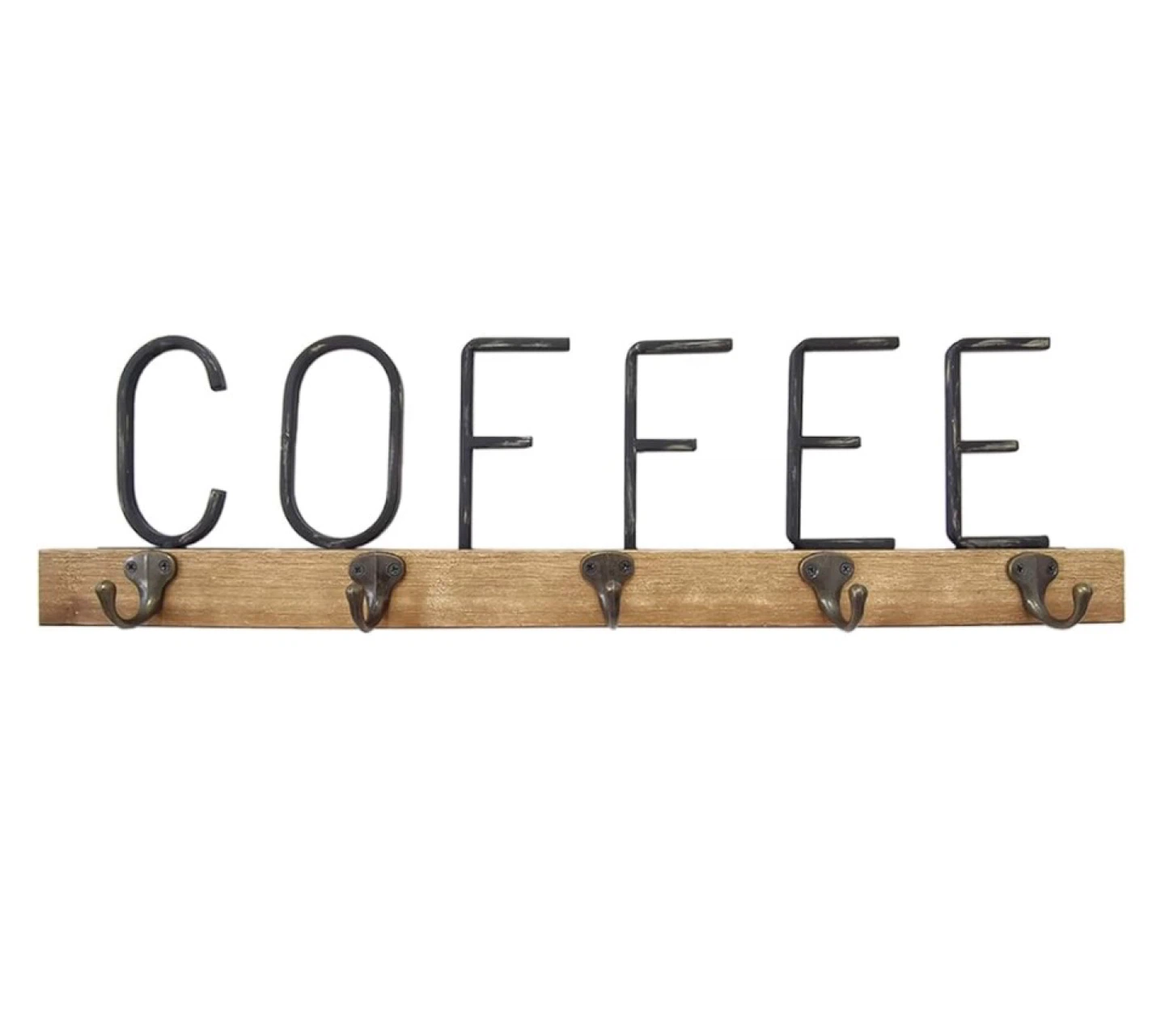 COFFEE Sign with 5 Hooks