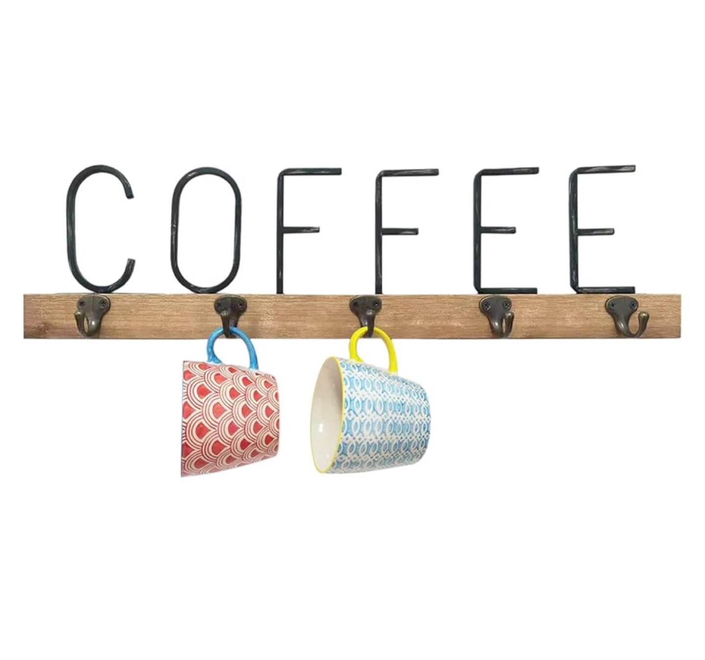 COFFEE Sign with 5 Hooks - photo 2