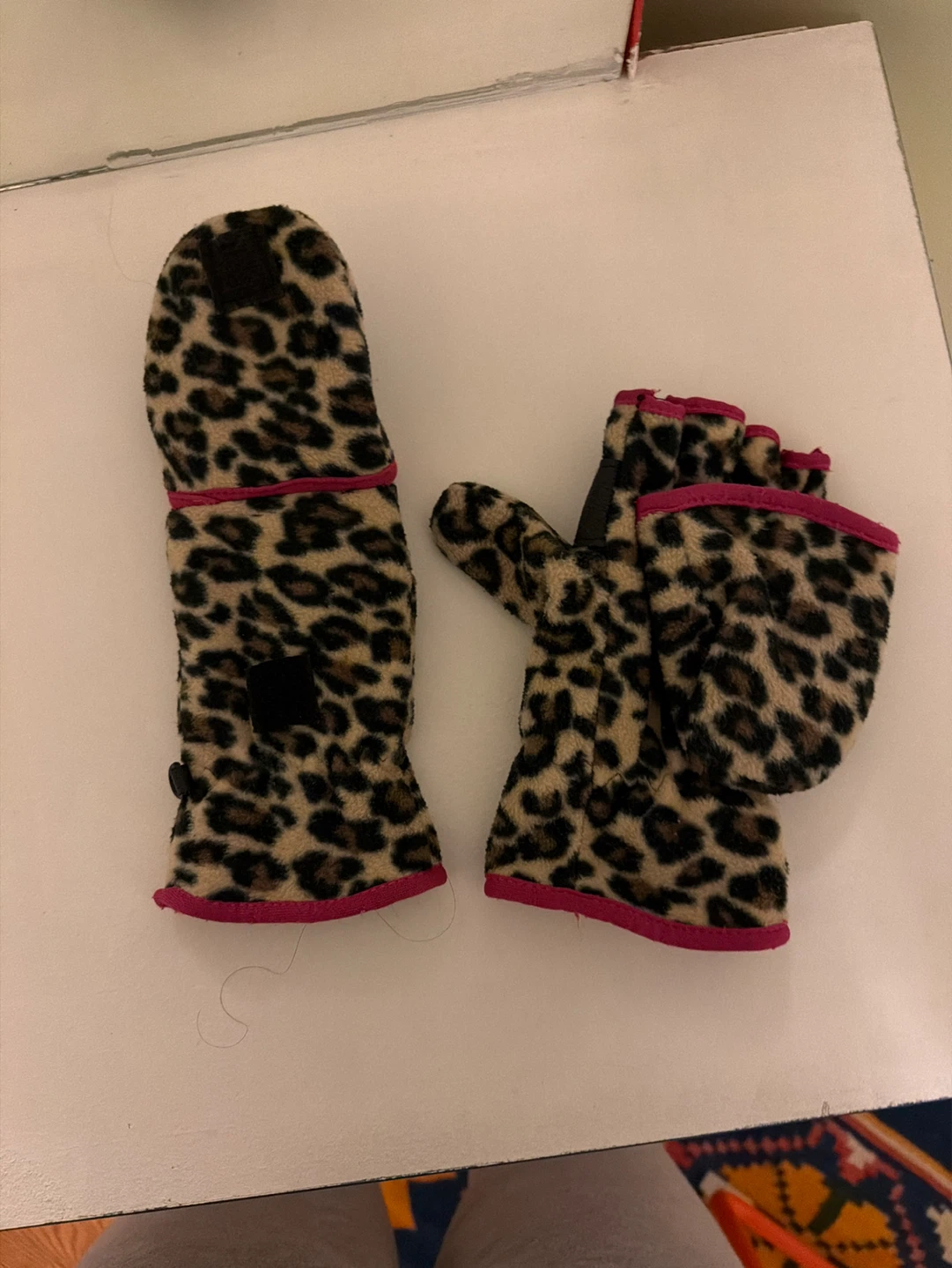 Leopard Print Convertible Mittens