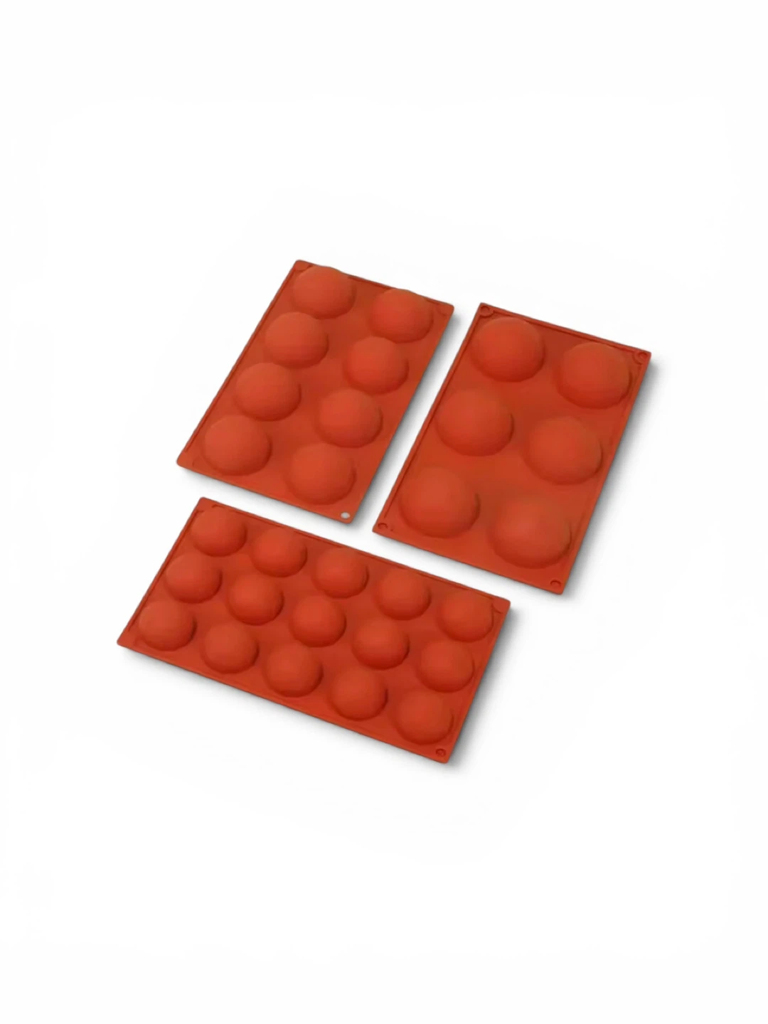 Set of 3 Silicone Molds for Baking