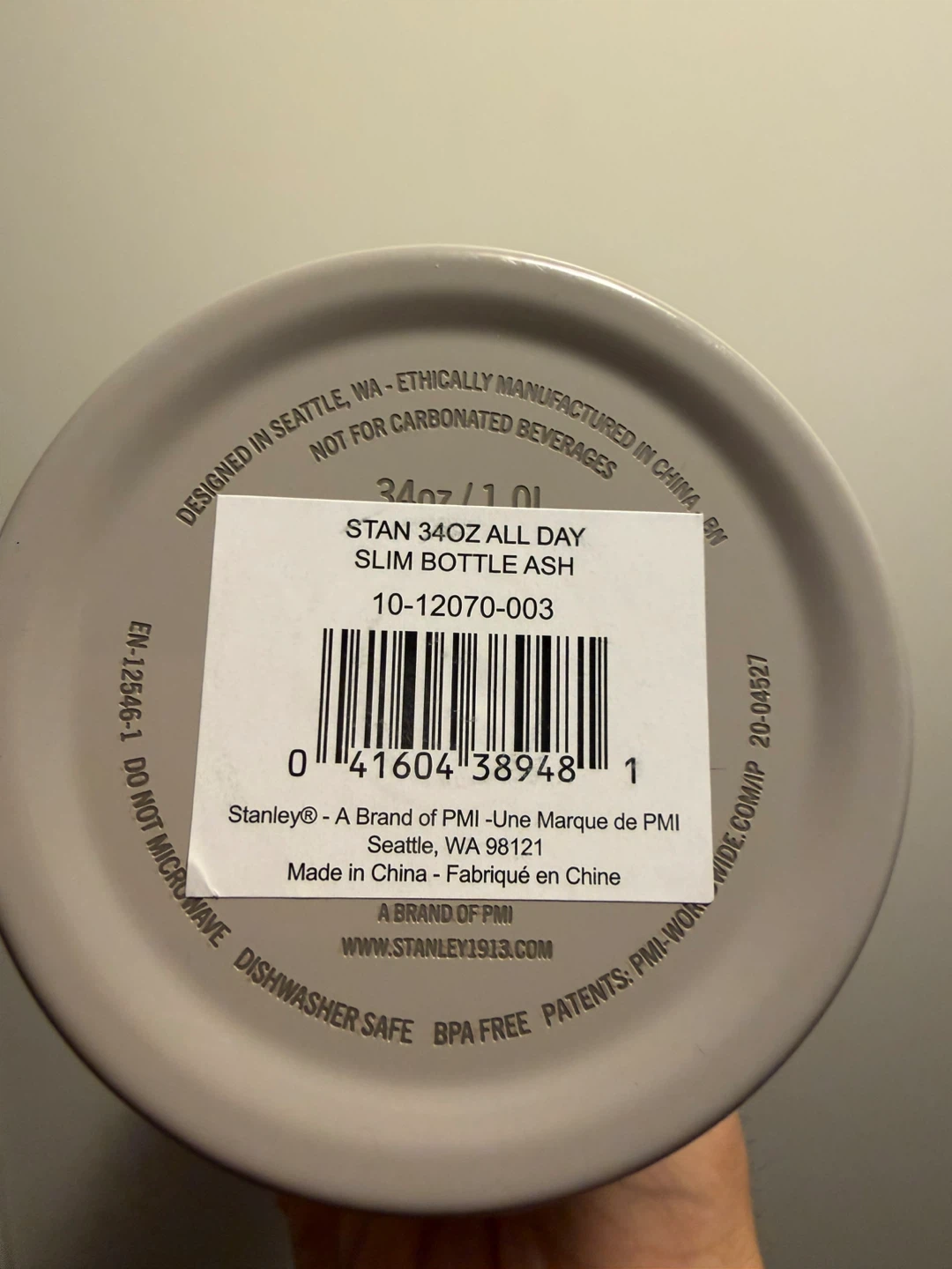 Stanley The All Day Slim Bottle - Ash Grey - 34oz / 1L - photo 3