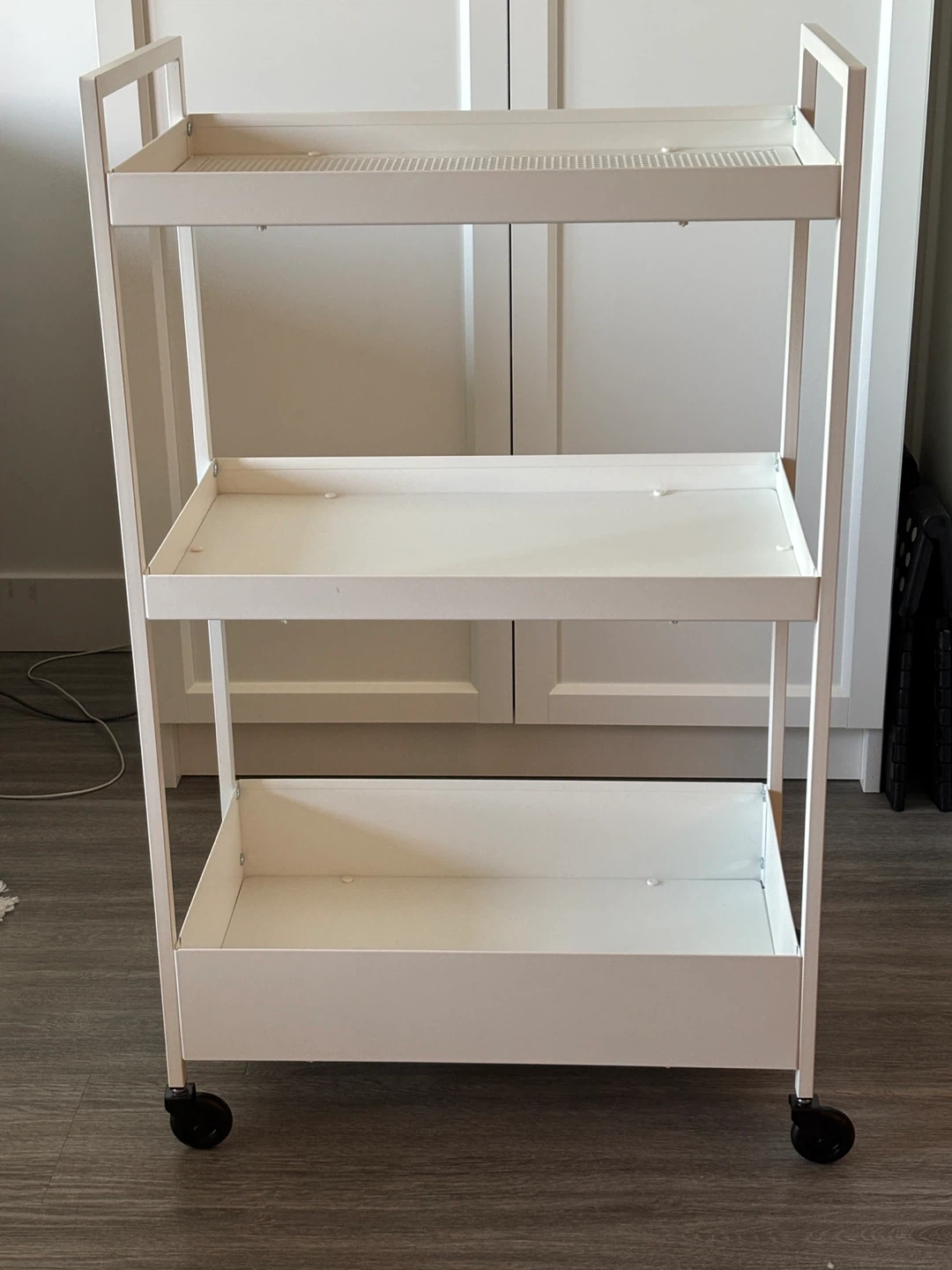 IKEA White 3-Tier Rolling Cart