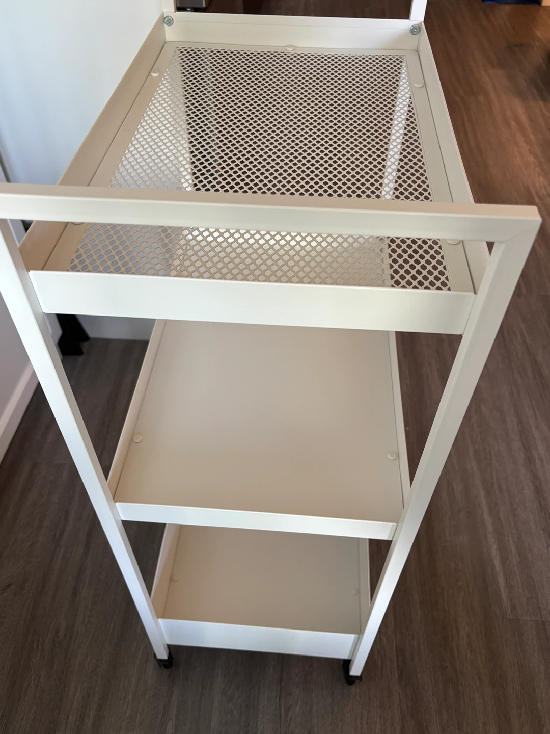 IKEA White 3-Tier Rolling Cart - photo 3