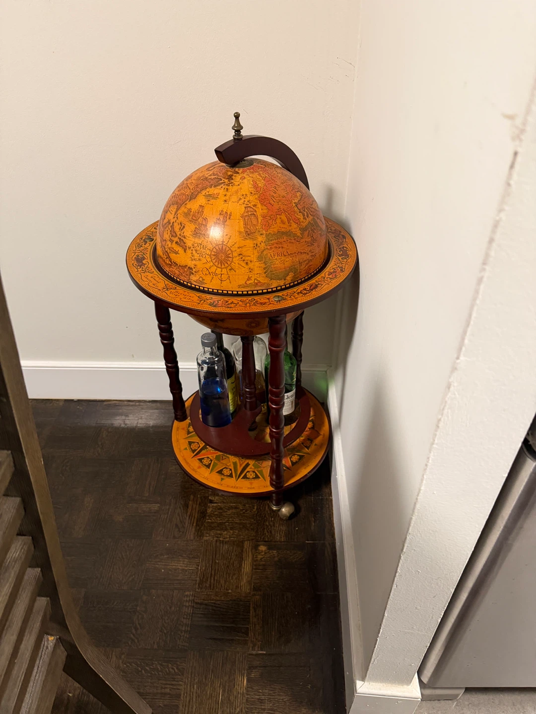 Vintage Globe Bar Cart