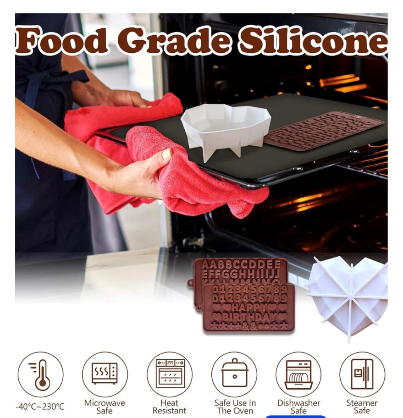 Heart Shaped Chocolate Mold Kit with Letter & Number Molds - photo 4