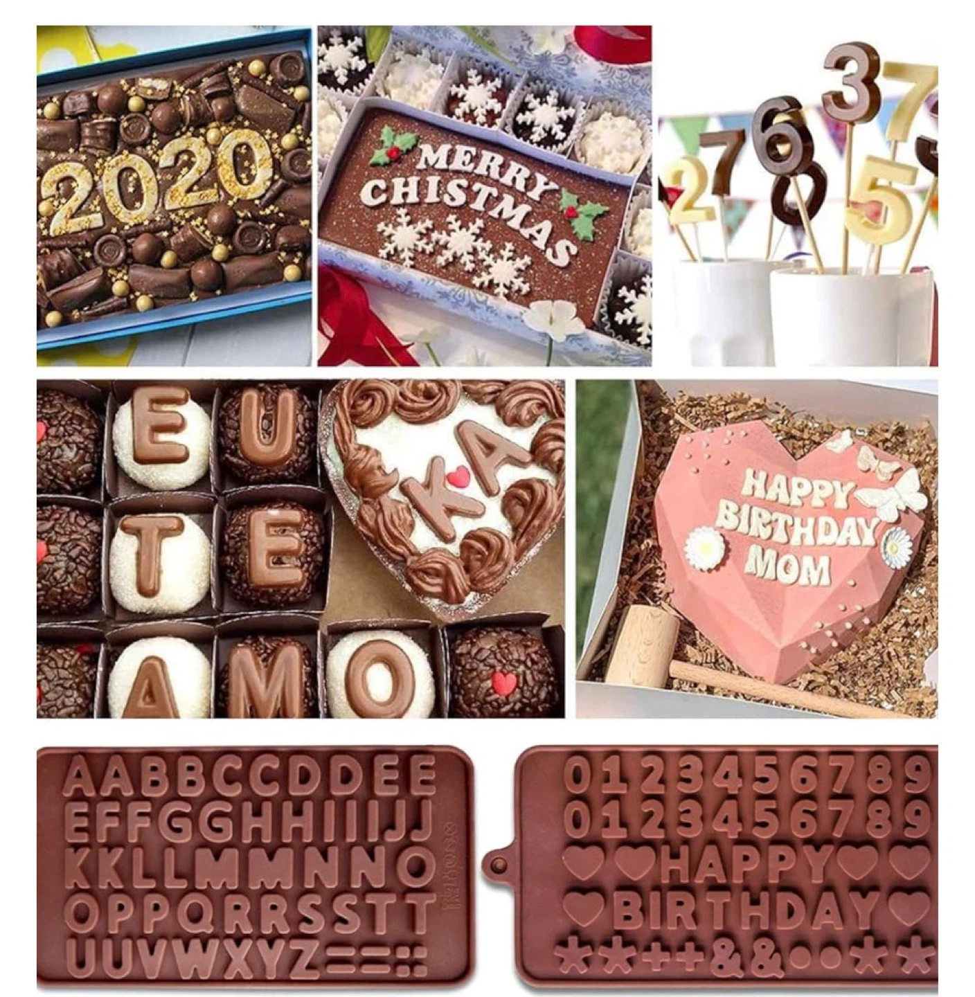 Heart Shaped Chocolate Mold Kit with Letter & Number Molds - photo 5