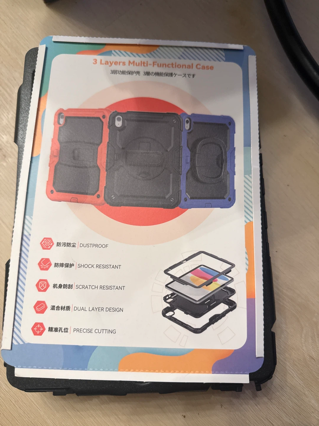 3 Layers Multi-Functional Tablet Case with Strap