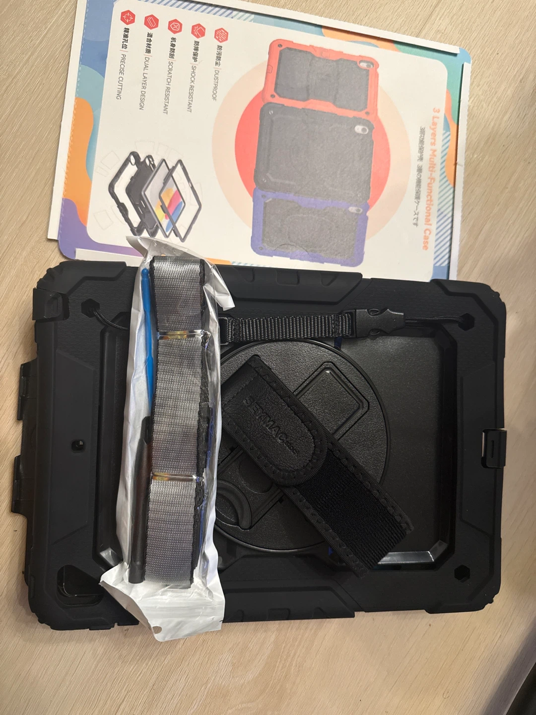 3 Layers Multi-Functional Tablet Case with Strap - photo 2