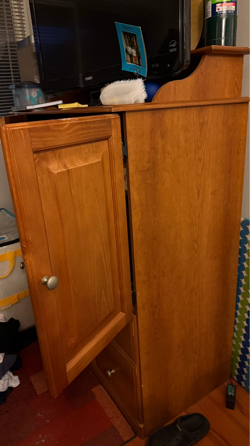 Wooden Wardrobe with Drawers