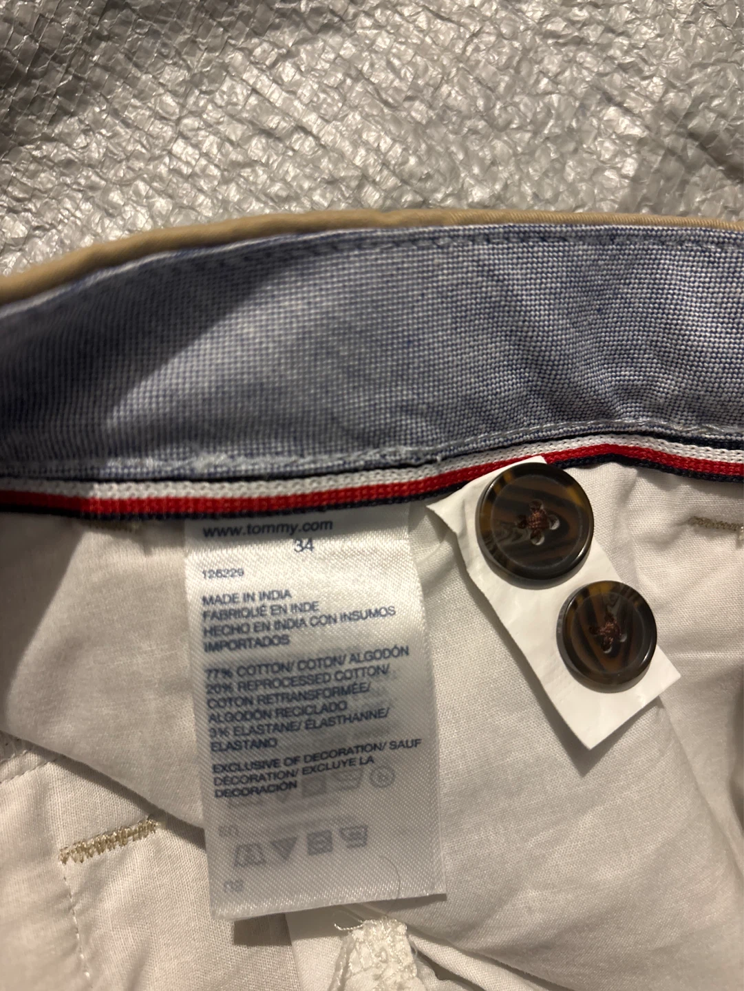 NWOT Tommy Hilfiger Men's Straight Fit Chinos Size 34 - photo 3