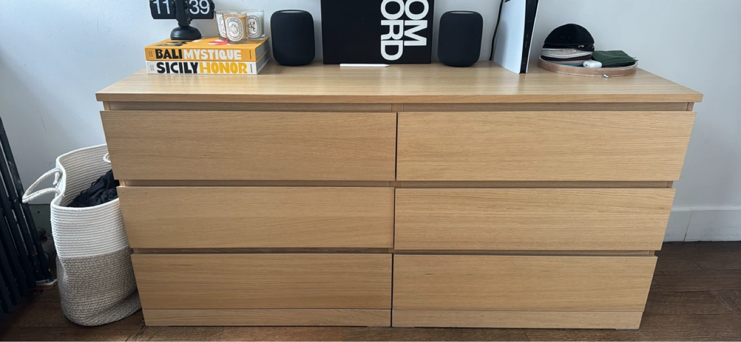 6-Drawer Dresser - Light Oak