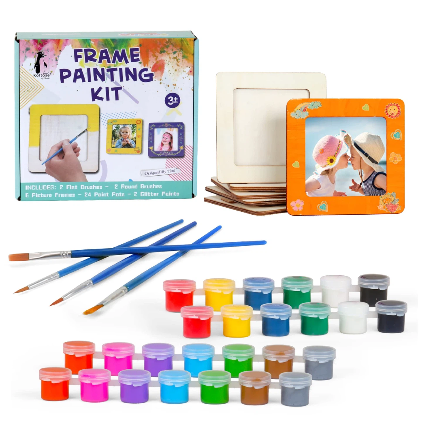 Kololo Frame Painting Kit for Kids - 6 Picture Frames & Paints