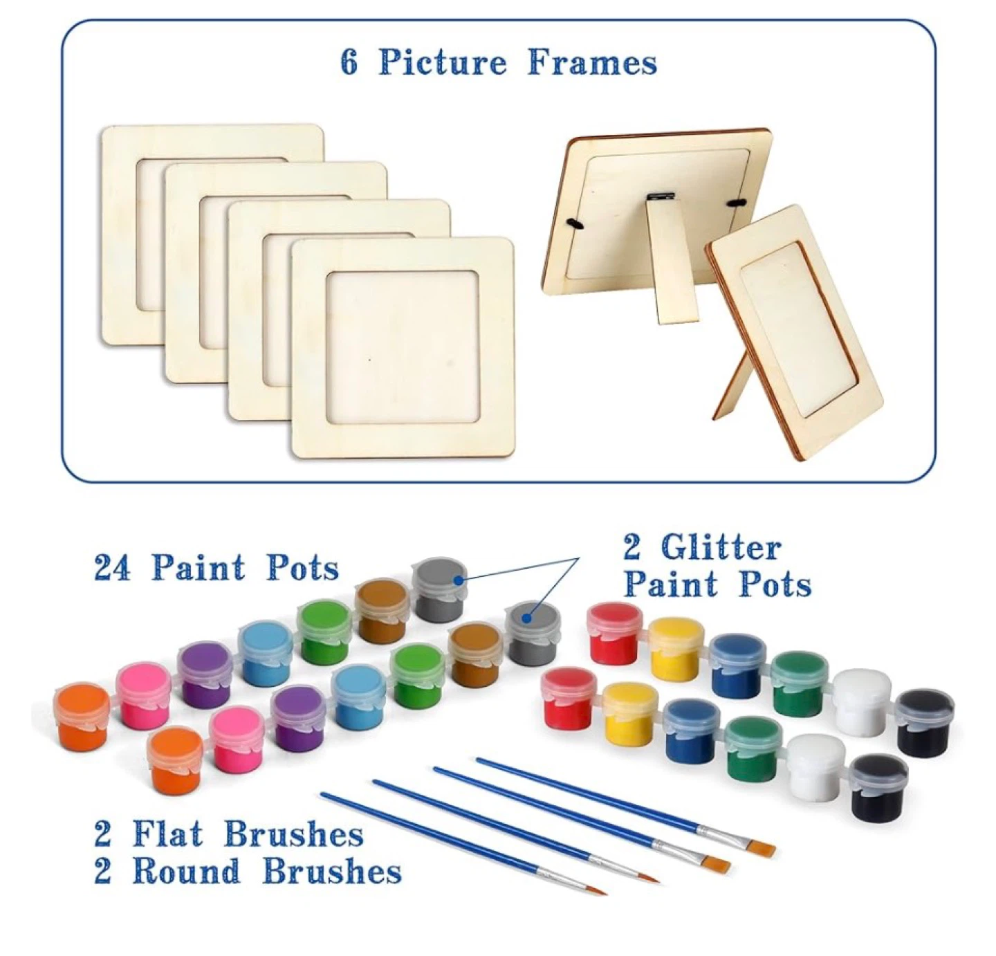 Kololo Frame Painting Kit for Kids - 6 Picture Frames & Paints - photo 2
