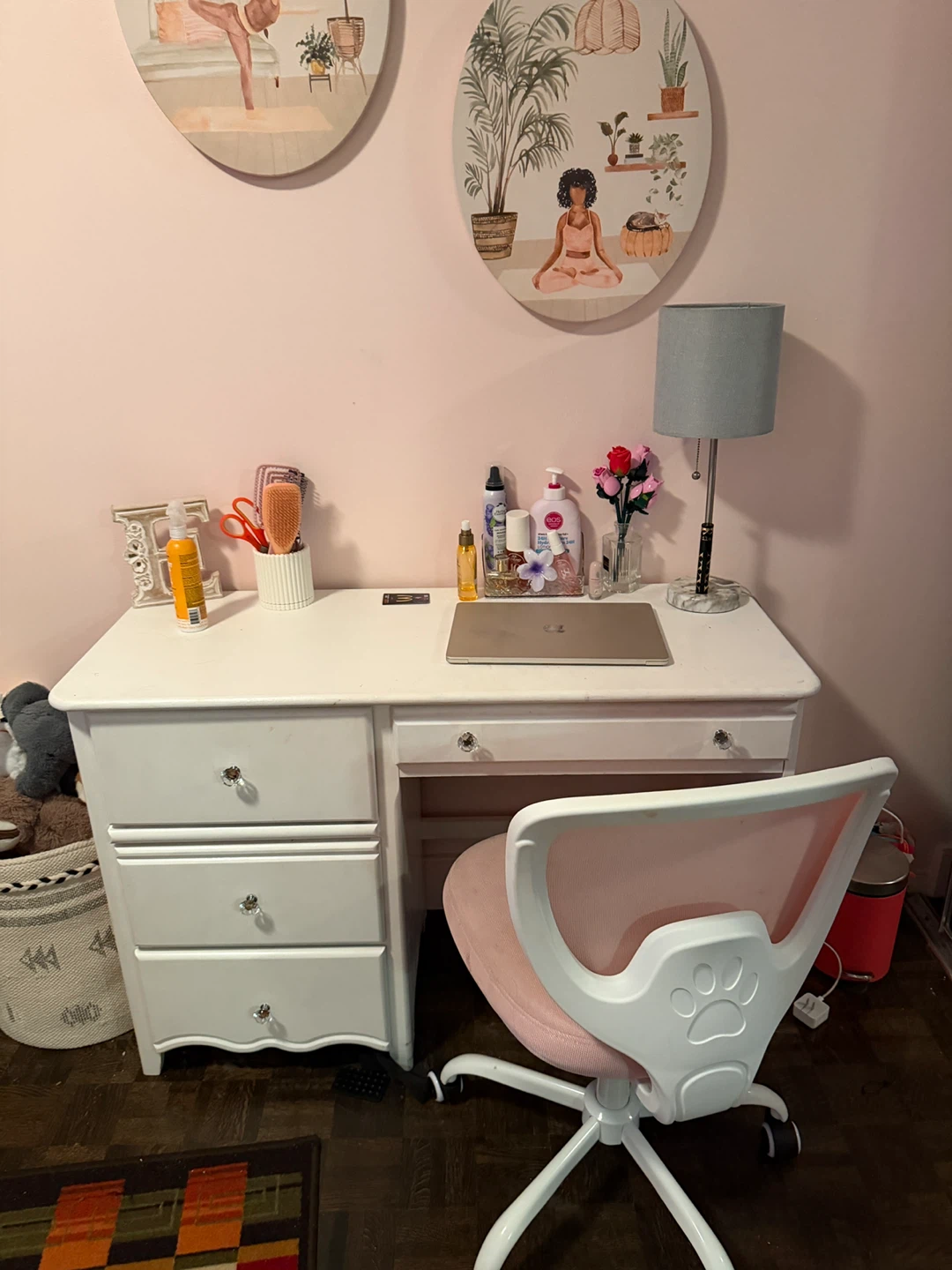 Desk and chair