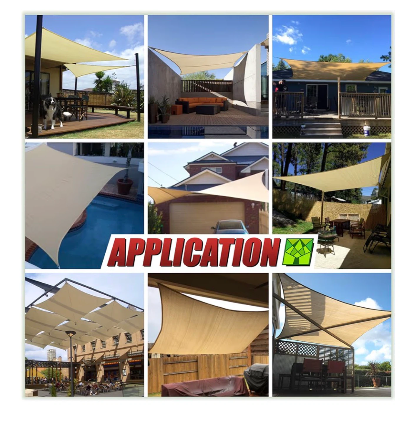 Sun Shade Sail Square 95% UV Blockage - photo 3