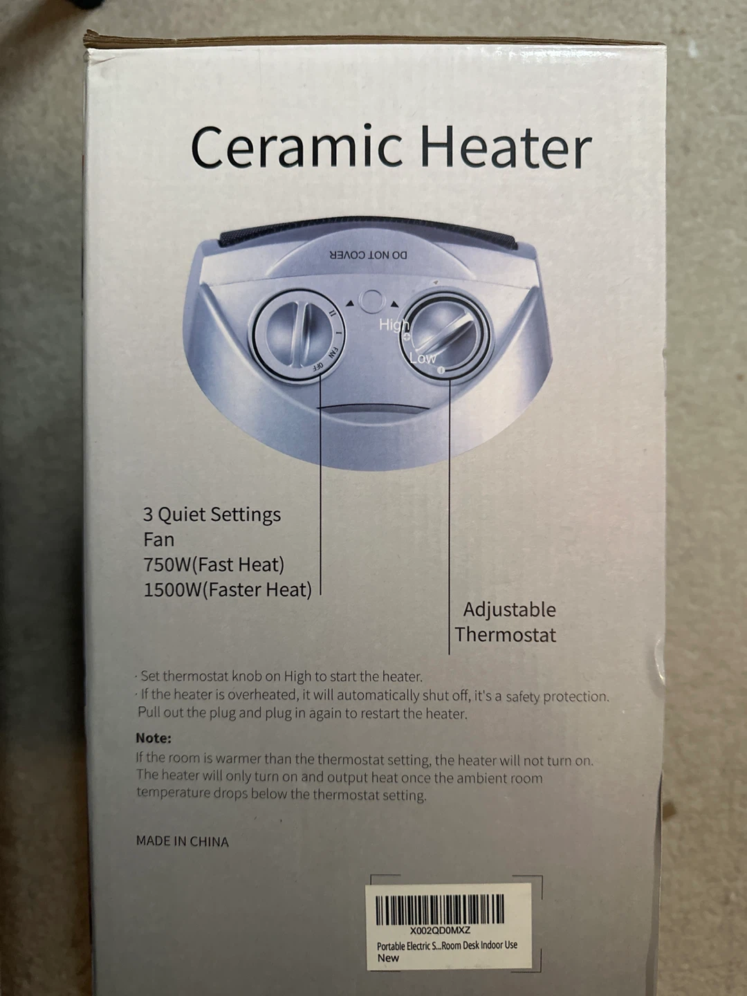 GiveBest Ceramic Heater 1500W Portable Indoor Use - photo 2