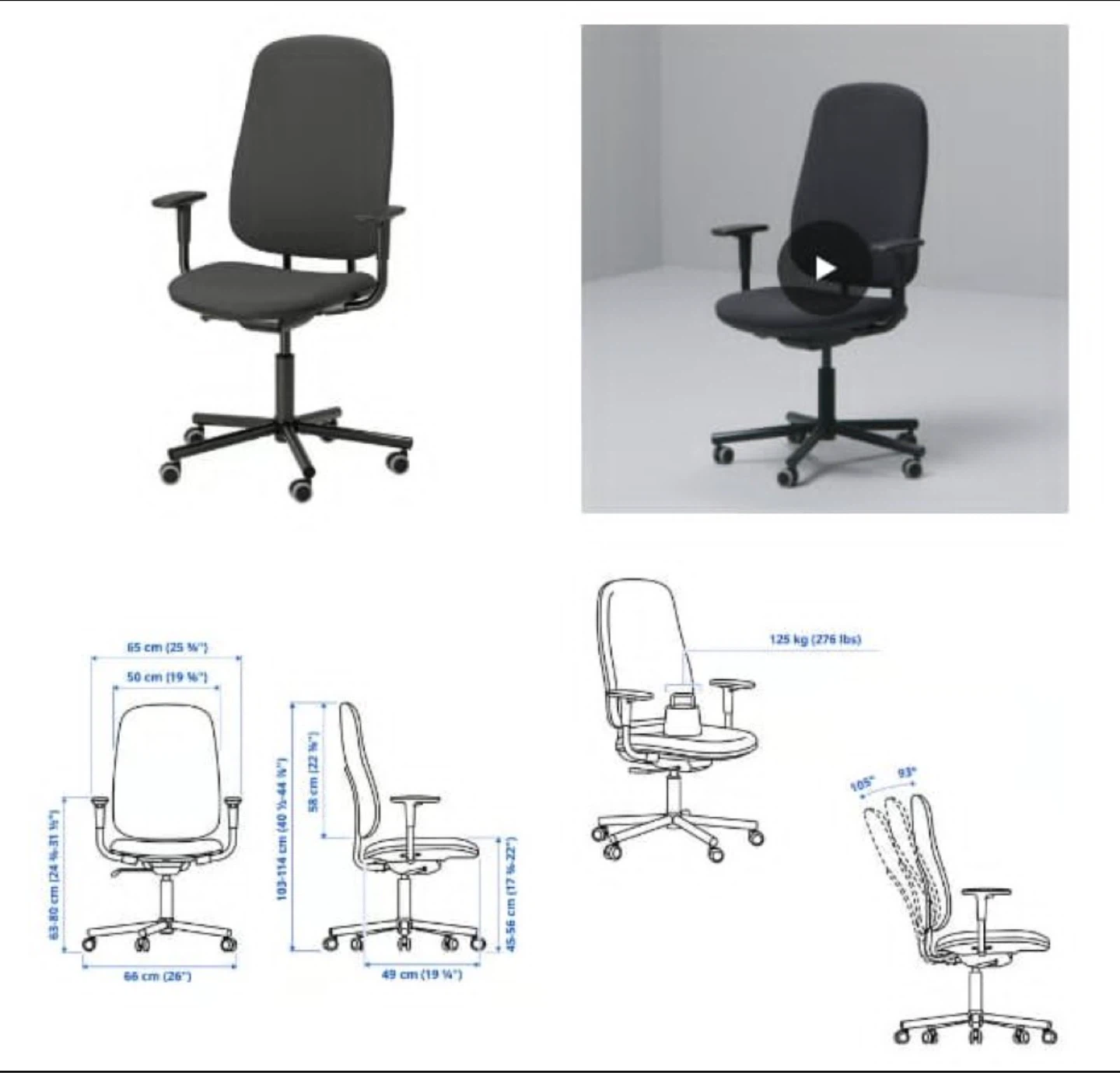 IKEA Black Office Chair - photo 3