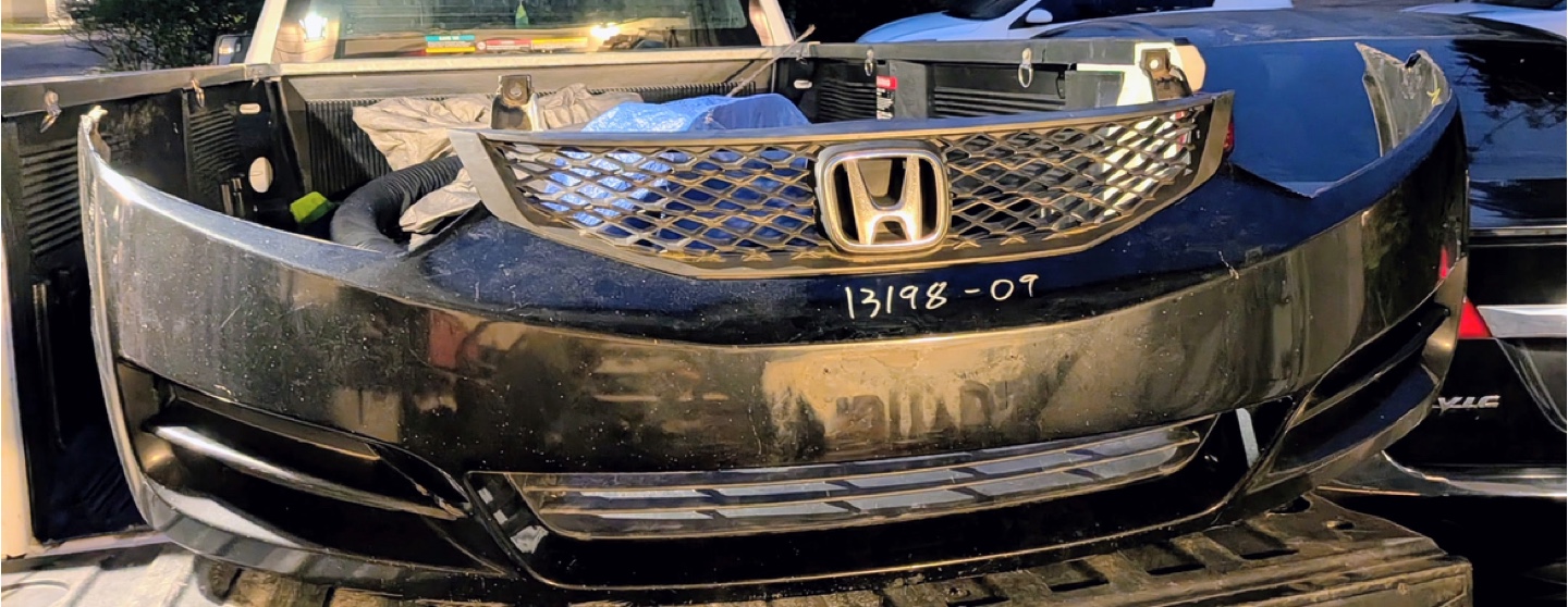 Black Honda Front Bumper Сover and Grille - photo 2