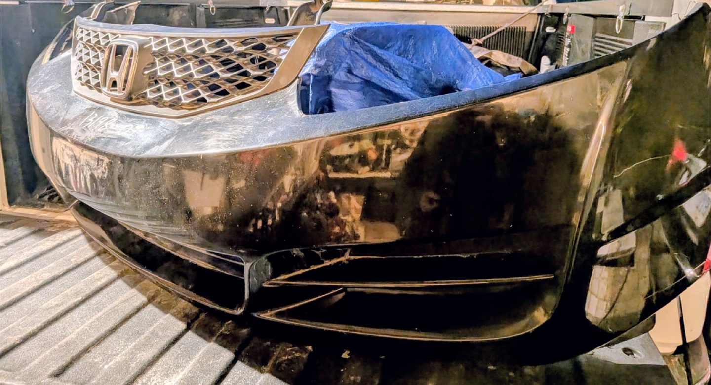Black Honda Front Bumper Сover and Grille - photo 3