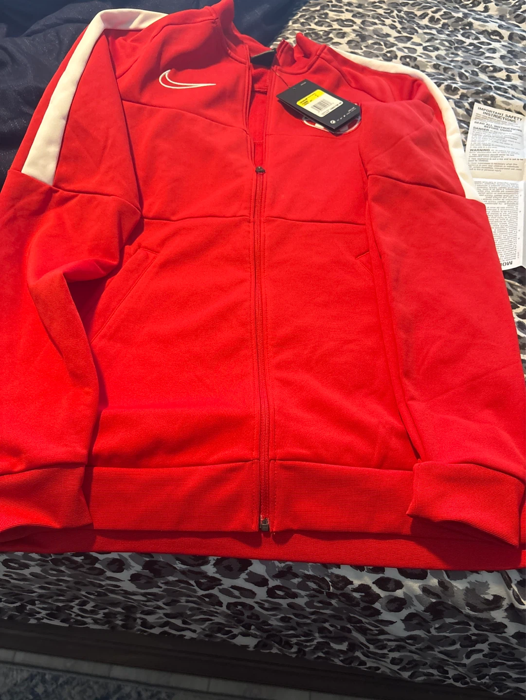 Nike Women's Track Jacket - Red - Size S