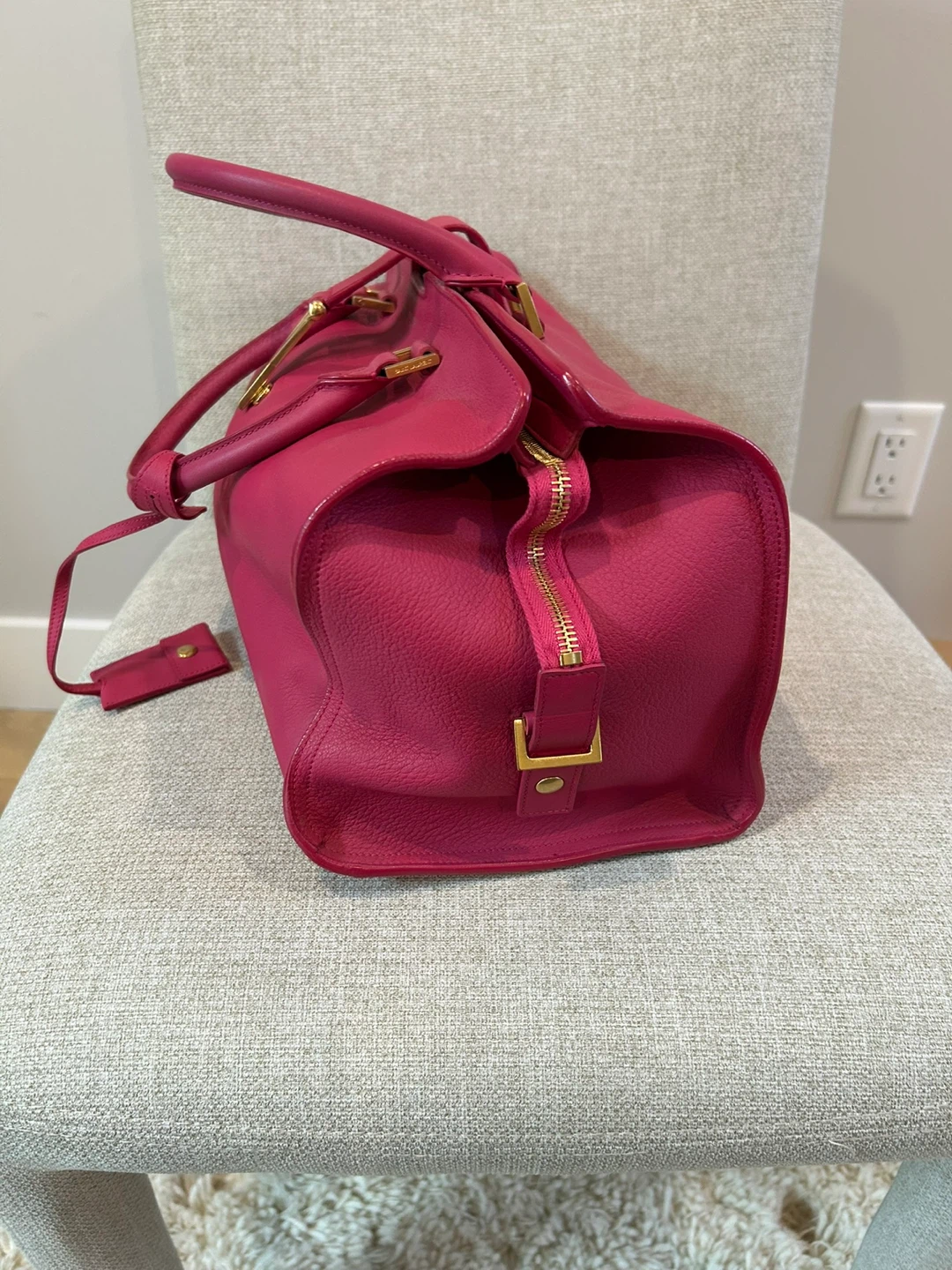 Saint Laurent Pink Leather Sac De Jour Bag - photo 2