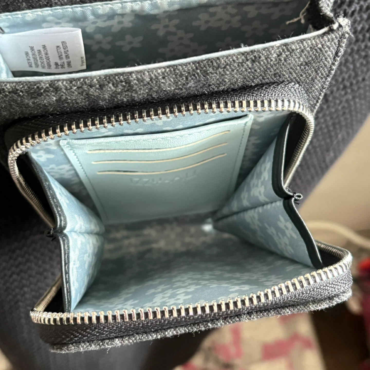 Denim Crossbody Phone Bag with Studs - photo 3