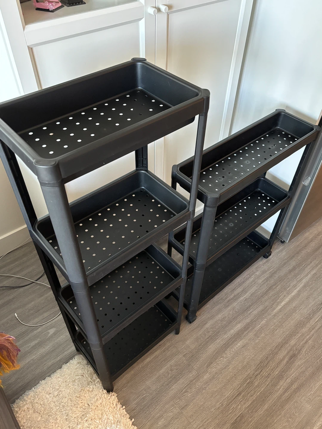 2 black IKEA carts - photo 2
