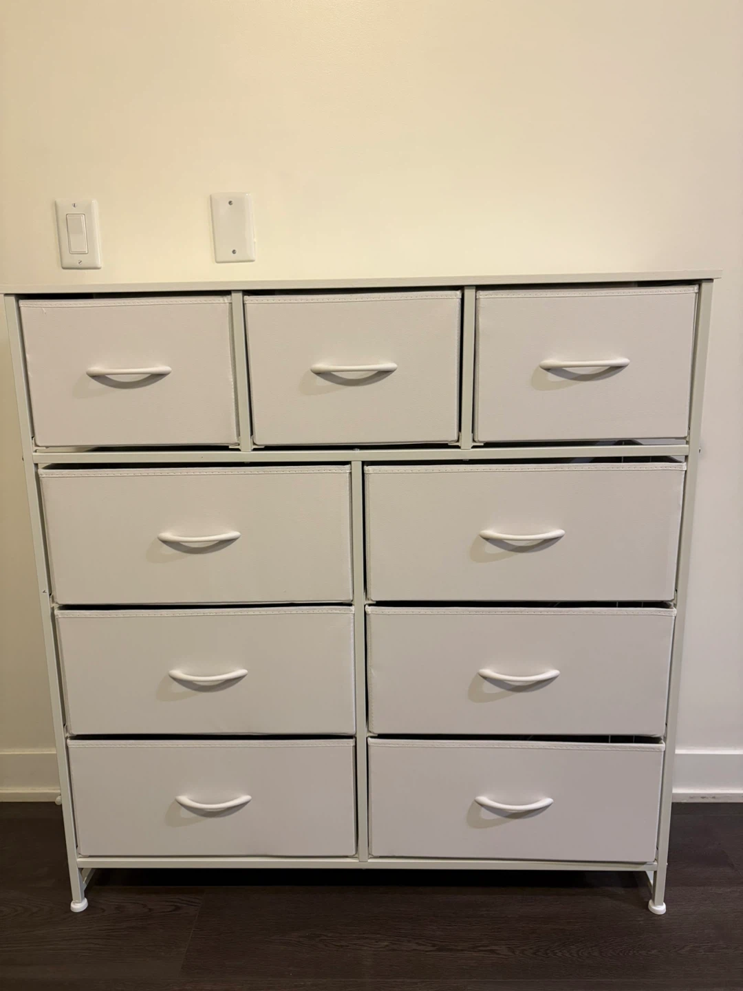 White 9-Drawer Fabric Dresser - photo 3