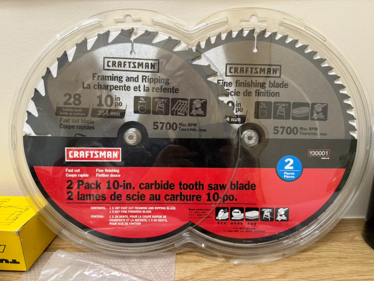 Craftsman 10-in. 2 Pack Carbide Tooth Saw Blades