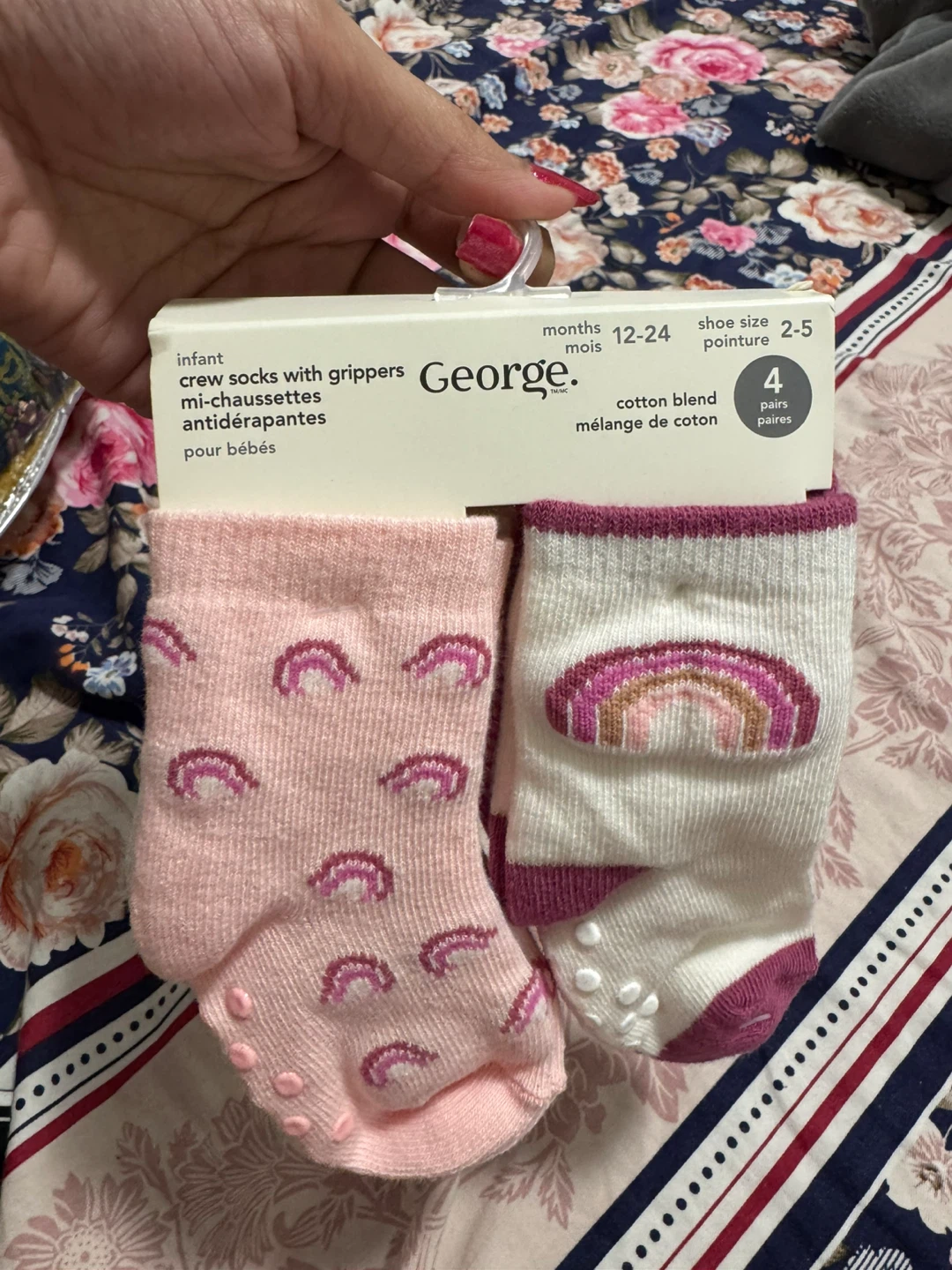 George Infant Crew Socks with Grippers (12-24 Months) - photo 5