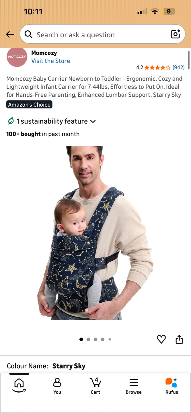Momcozy Baby Carrier Newborn to Toddler - Starry Sky - photo 2