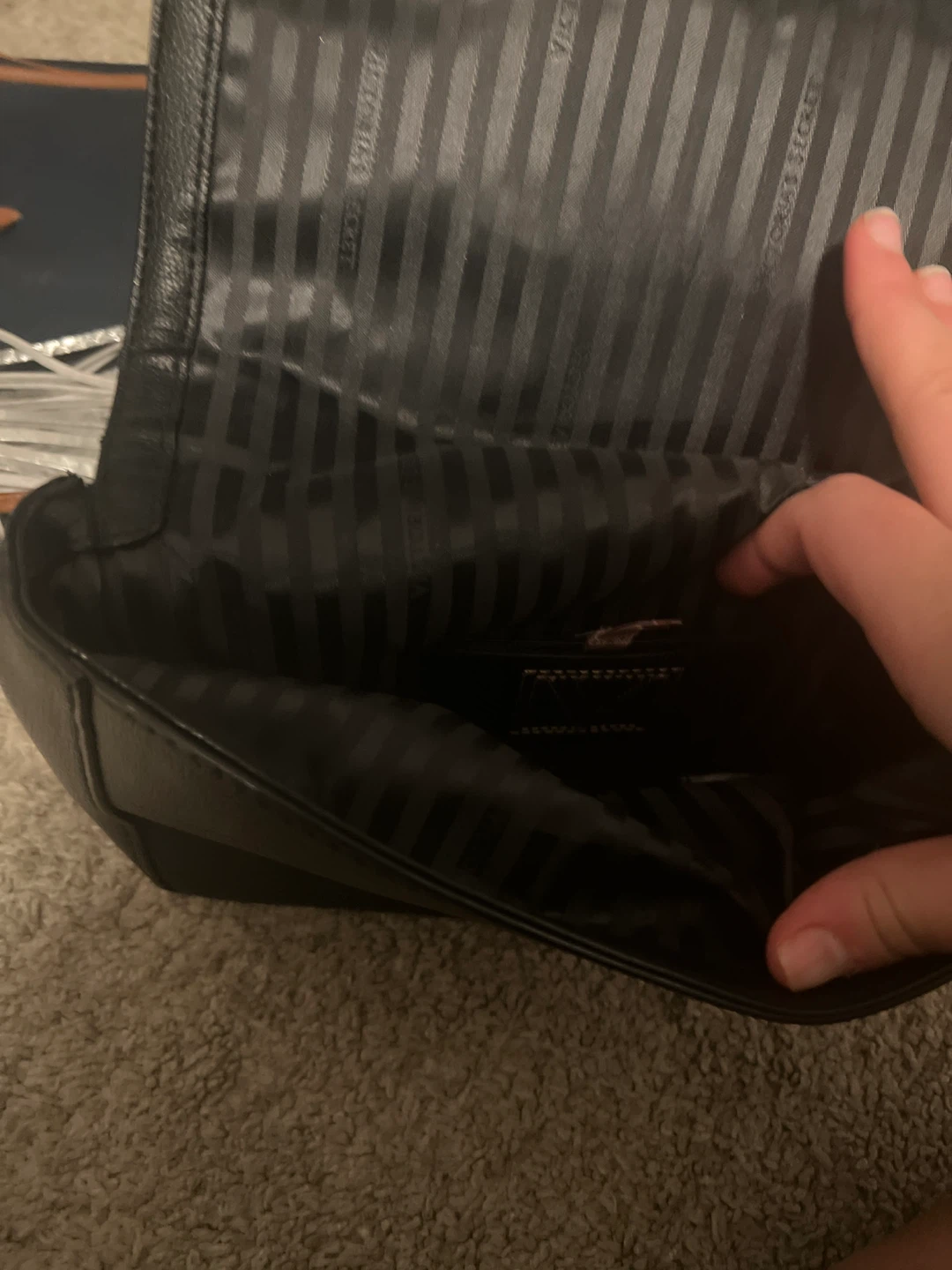 Victoria's Secret Black Studded Crossbody Purse - photo 2