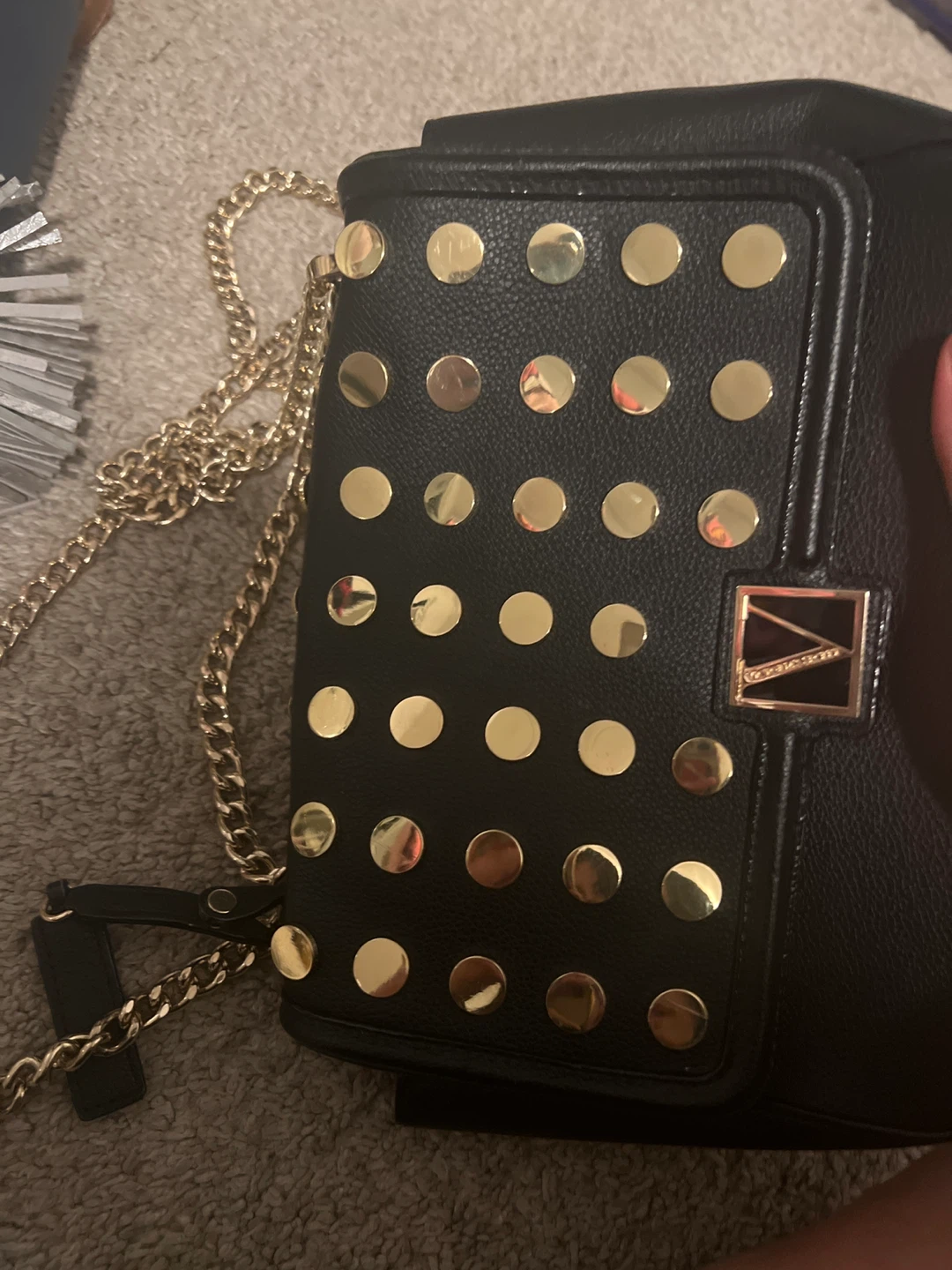 Victoria's Secret Black Studded Crossbody Purse - photo 3