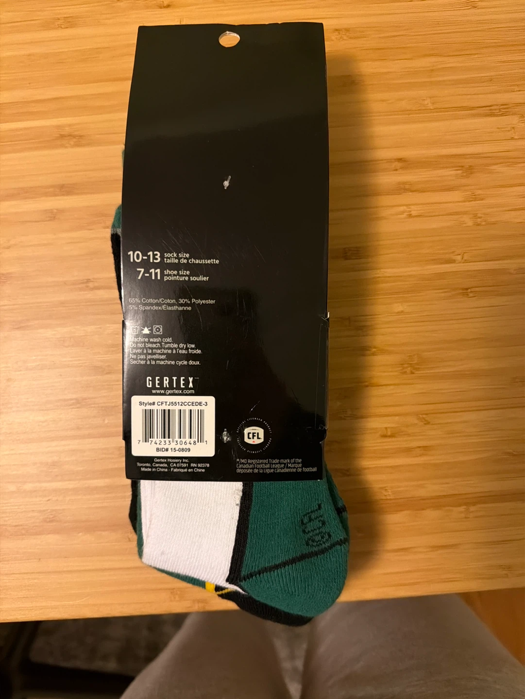 GERTEX Edmonton Elks CFL Men's Socks - photo 2