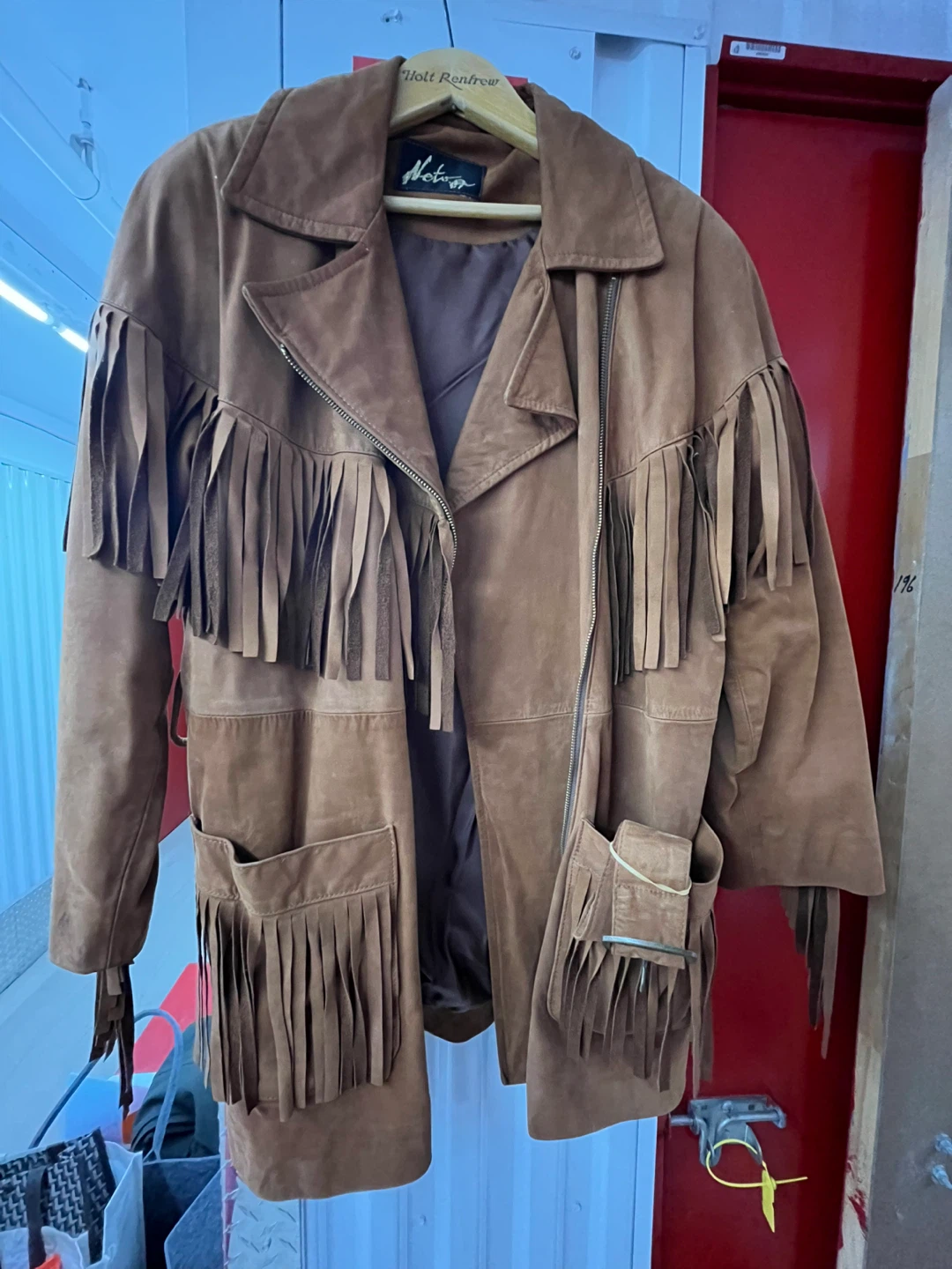 Vintage Faux Suede Fringe Jacket