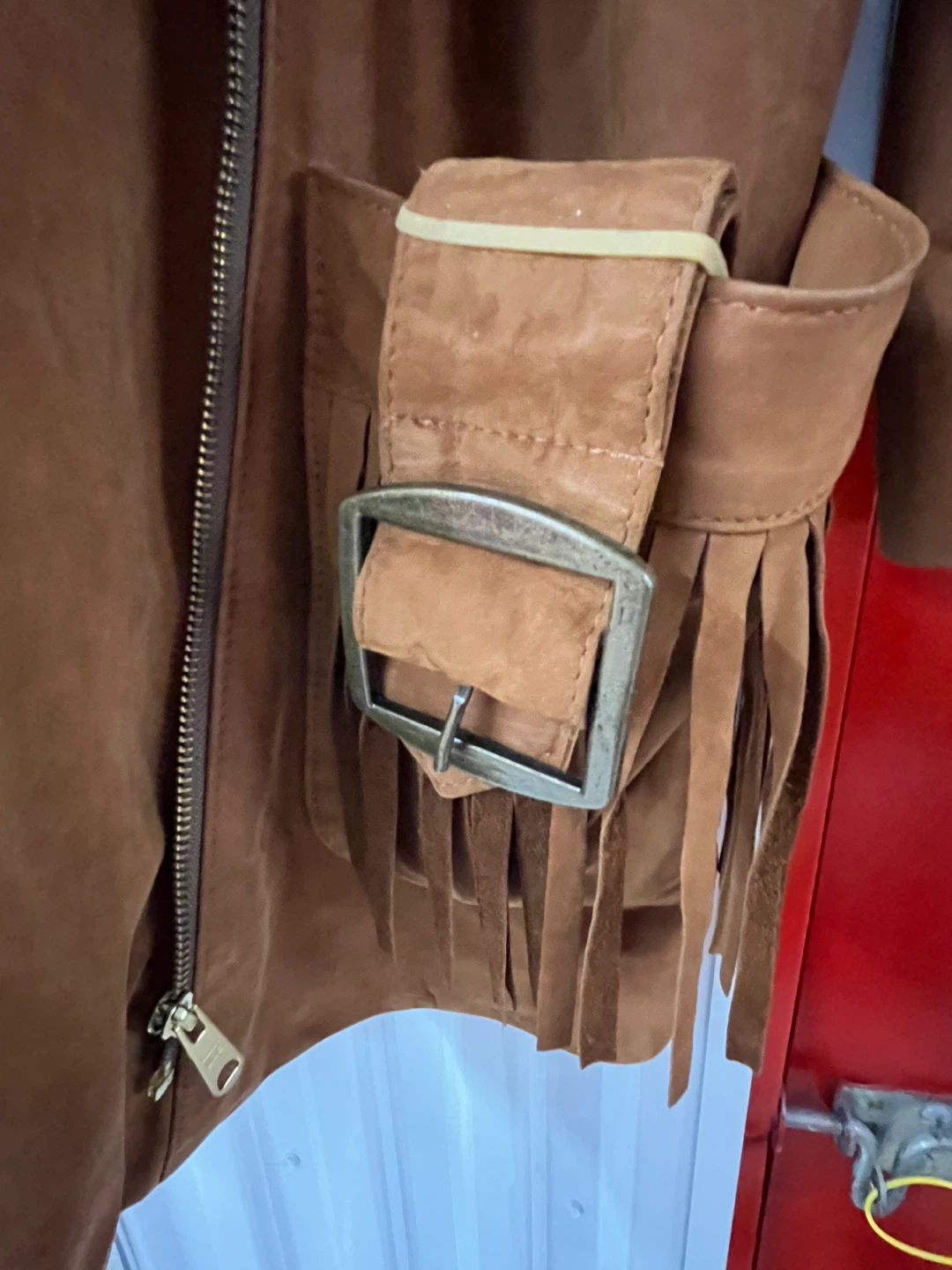 Vintage Faux Suede Fringe Jacket - photo 4