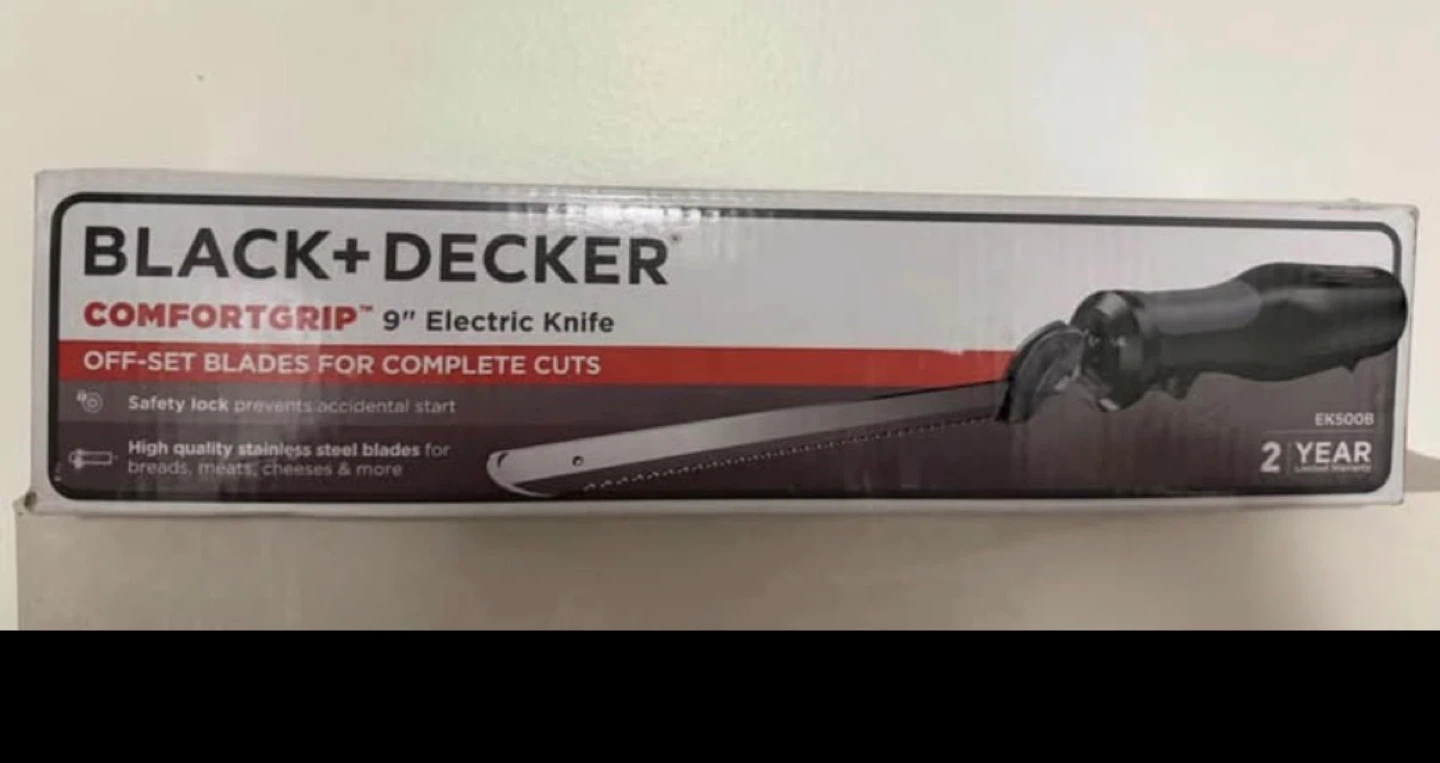 BLACK+DECKER ComfortGrip 9" Electric Knife EK500B